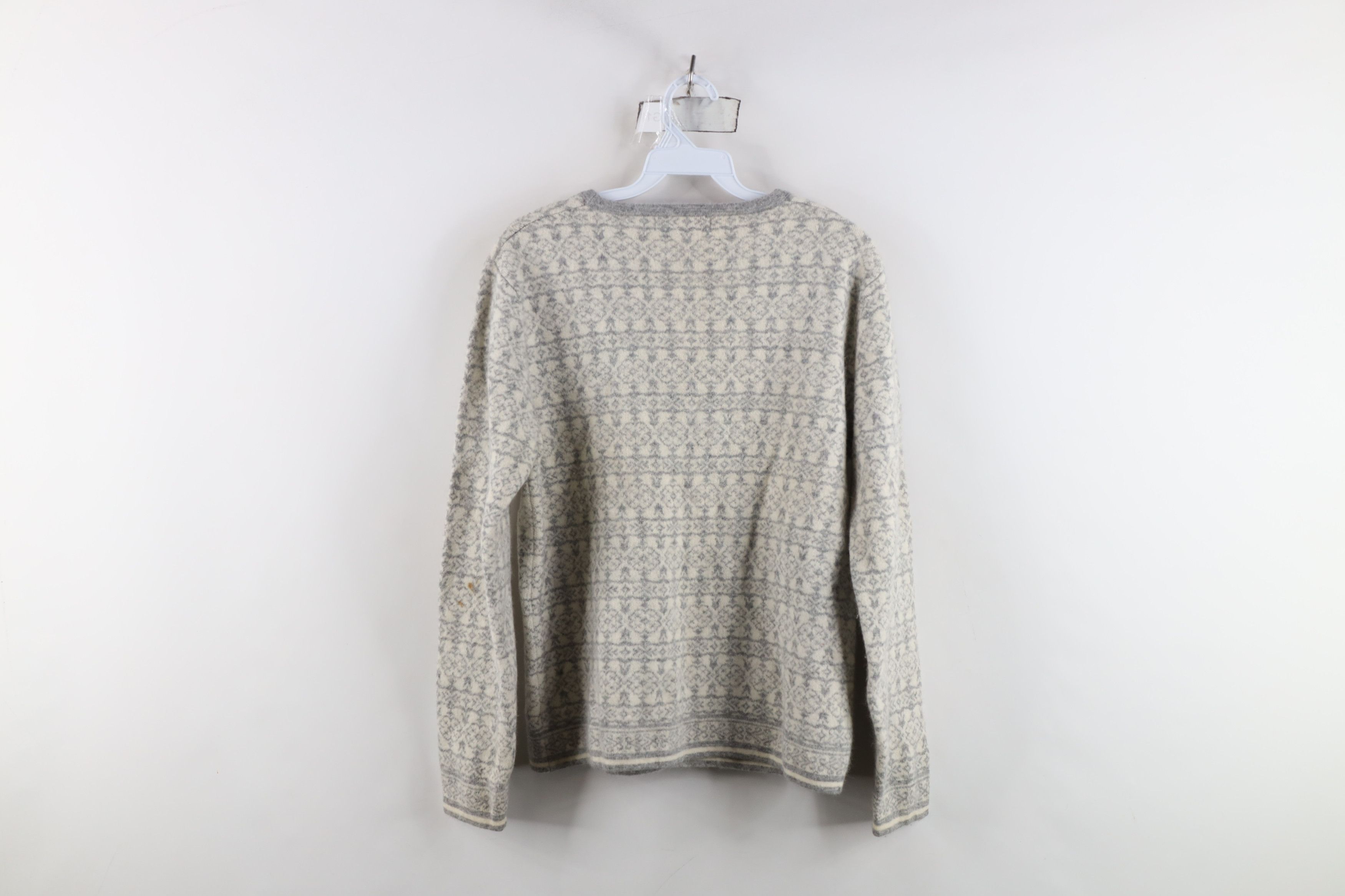 Vintage Madison & Mercer Angora Fair Isle Knit Cardigan Sweater Size S / US 4 / IT 40 - 12 Thumbnail