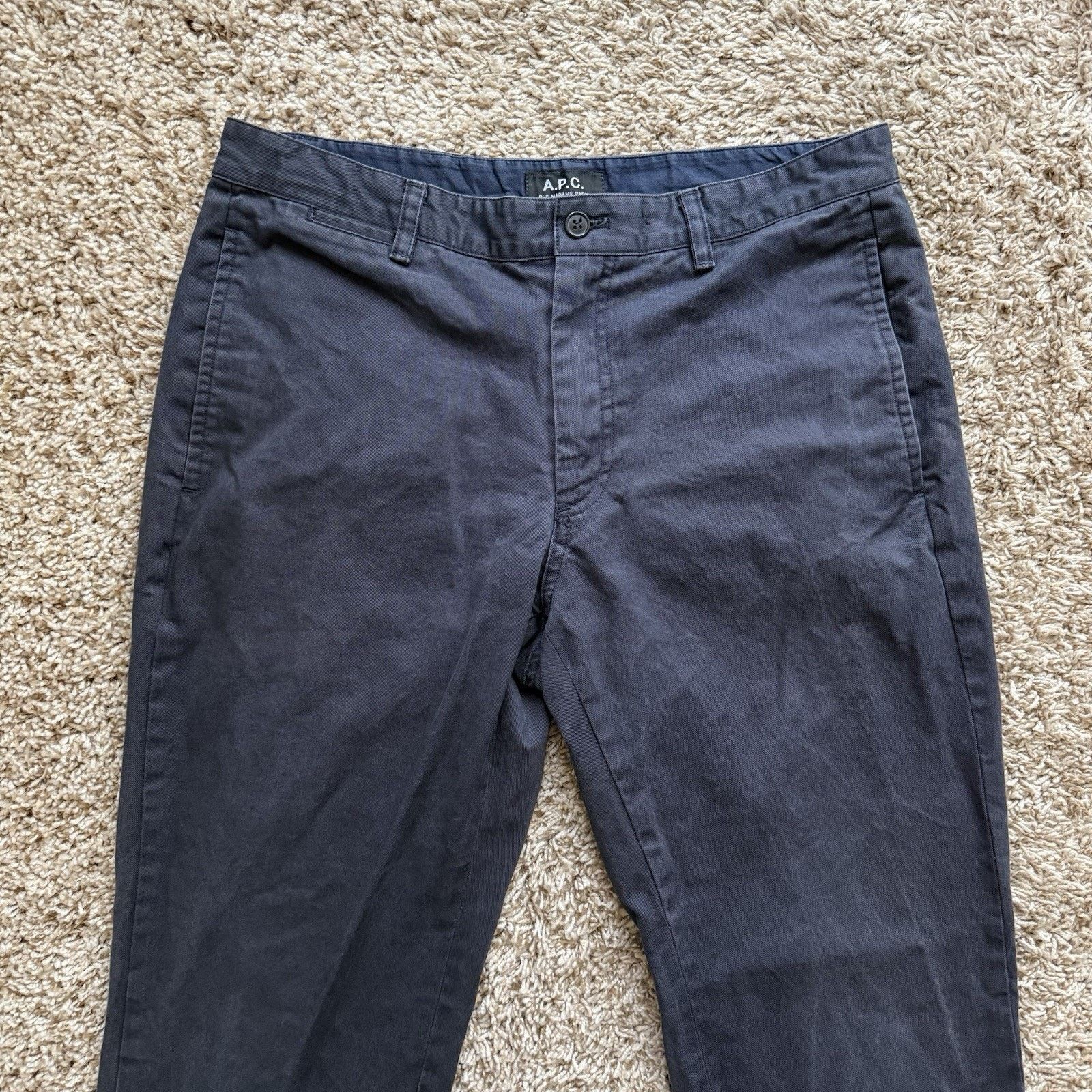A.P.C. APC Cotton Chino Dress Pants Size 30 A.P.C. Dark Navy Blue Size US 30 / EU 46 - 2 Thumbnail
