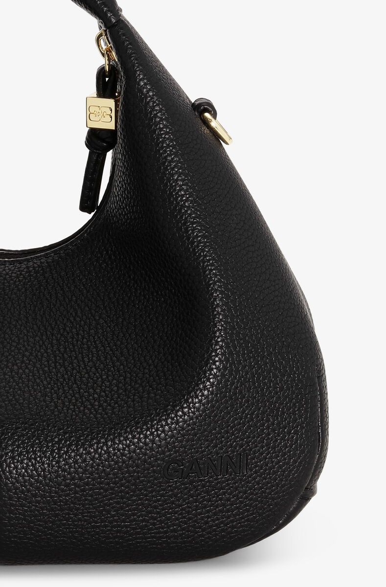 Ganni Ganni Black Mini Hobo Bag Size ONE SIZE - 6 Thumbnail