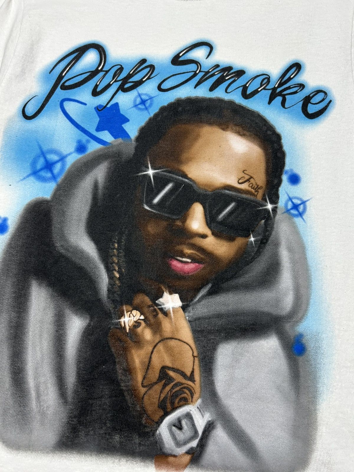 Rap Tees × Vintage Pop Smoke Big Logo Rap T-Shirt Size S Size US S / EU 44-46 / 1 - 4 Thumbnail