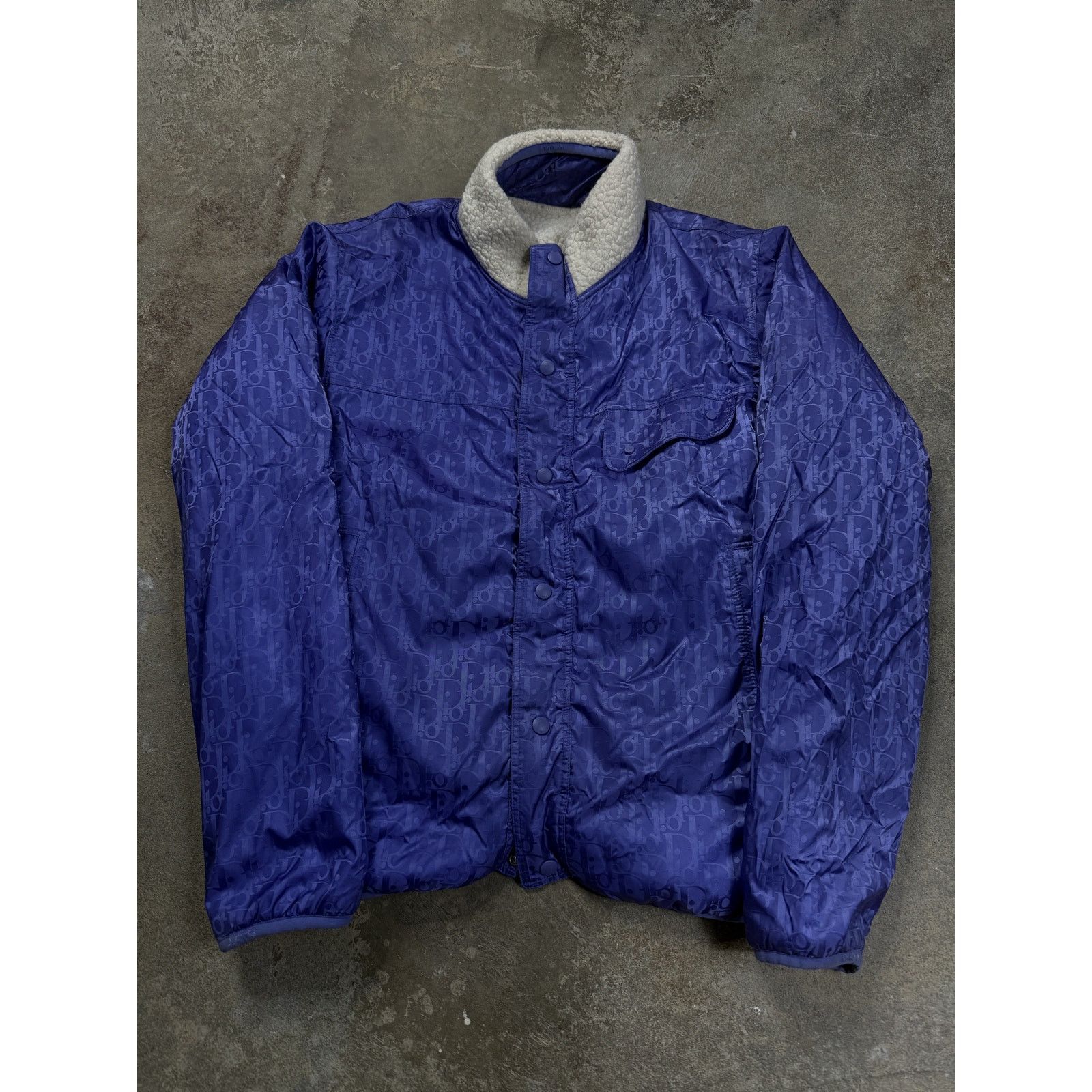 Dior Dior Fleece Jacket Purple Monogram Used Medium Size US M / EU 48-50 / 2 - 1 Thumbnail