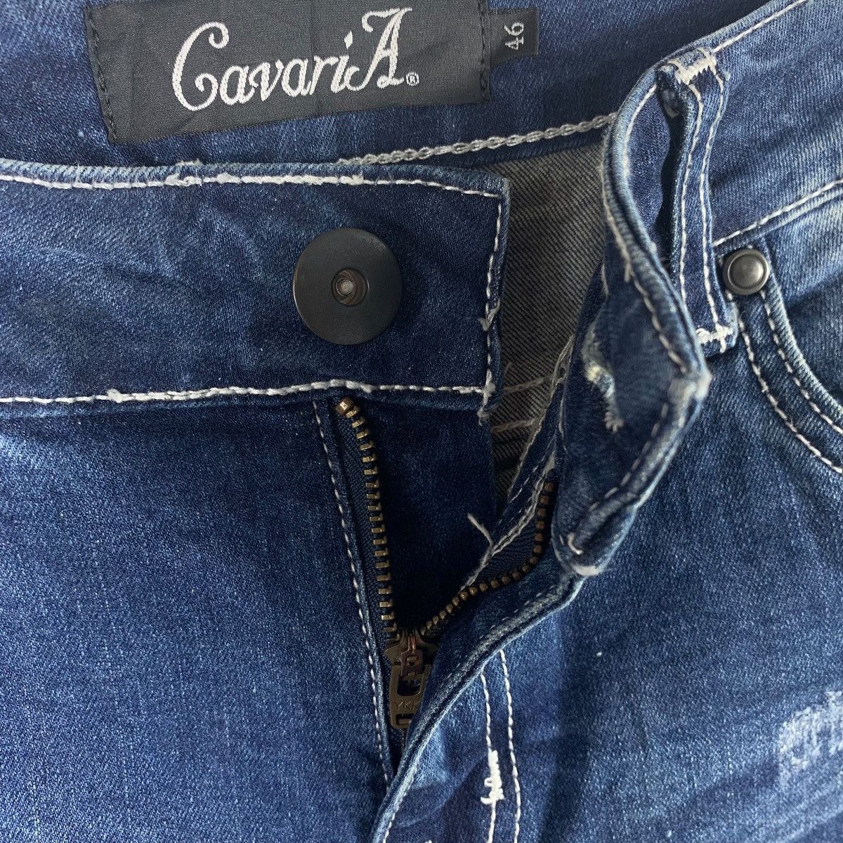 If Six Was Nine × Japanese Brand CAVARIA Distressed skinny jeans Size 31" - 13 Thumbnail