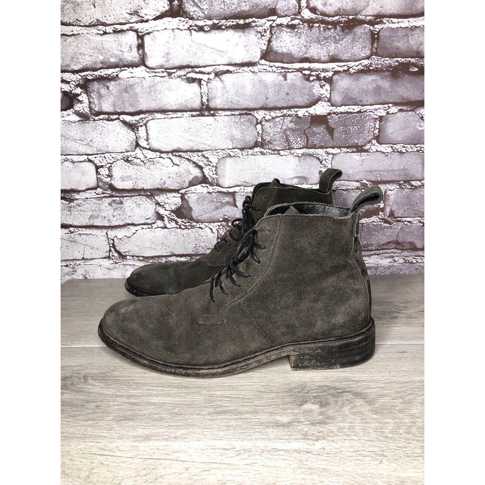 Allsaints All Saints Gray Suede Leather Lace Up Desert Chukka Boots Me Size US 9 / EU 42 - 14 Thumbnail