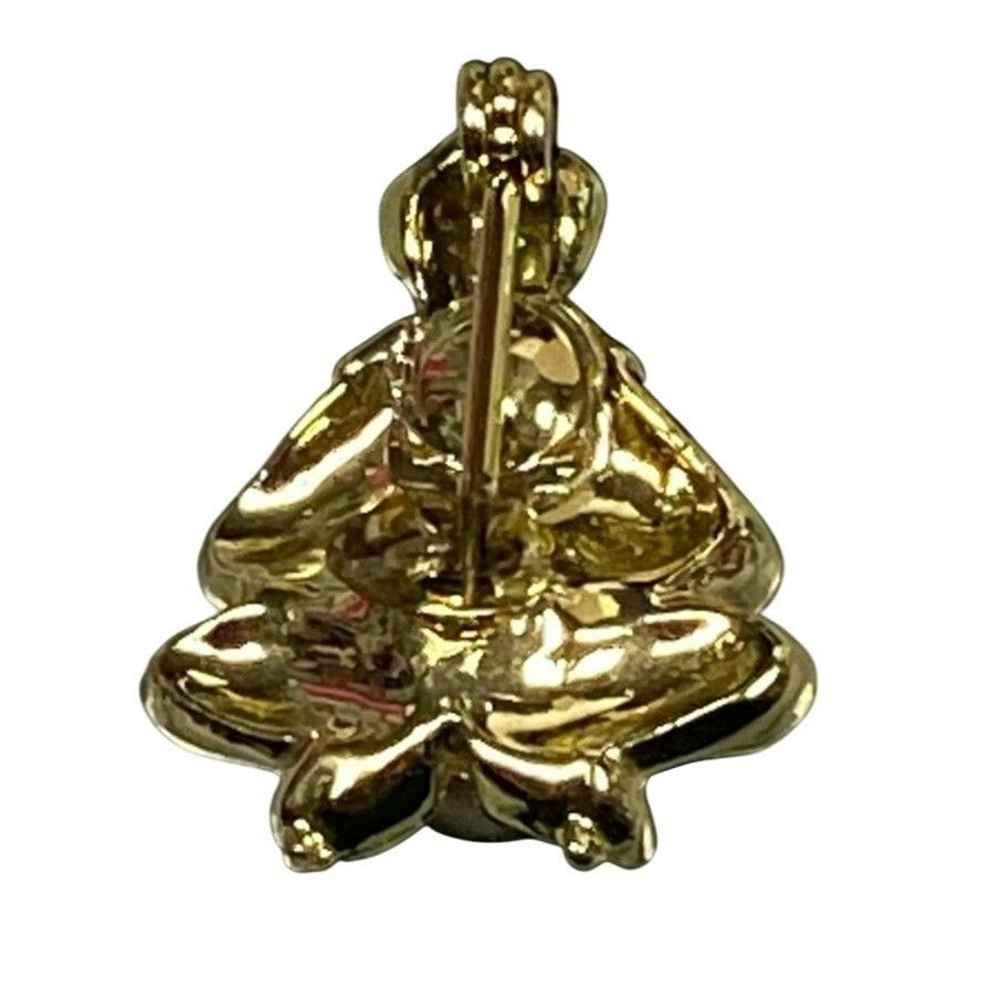 Other Rare Vintage Gold Tone Genie Fortune Teller Brooch With Pear Size ONE SIZE - 2 Thumbnail