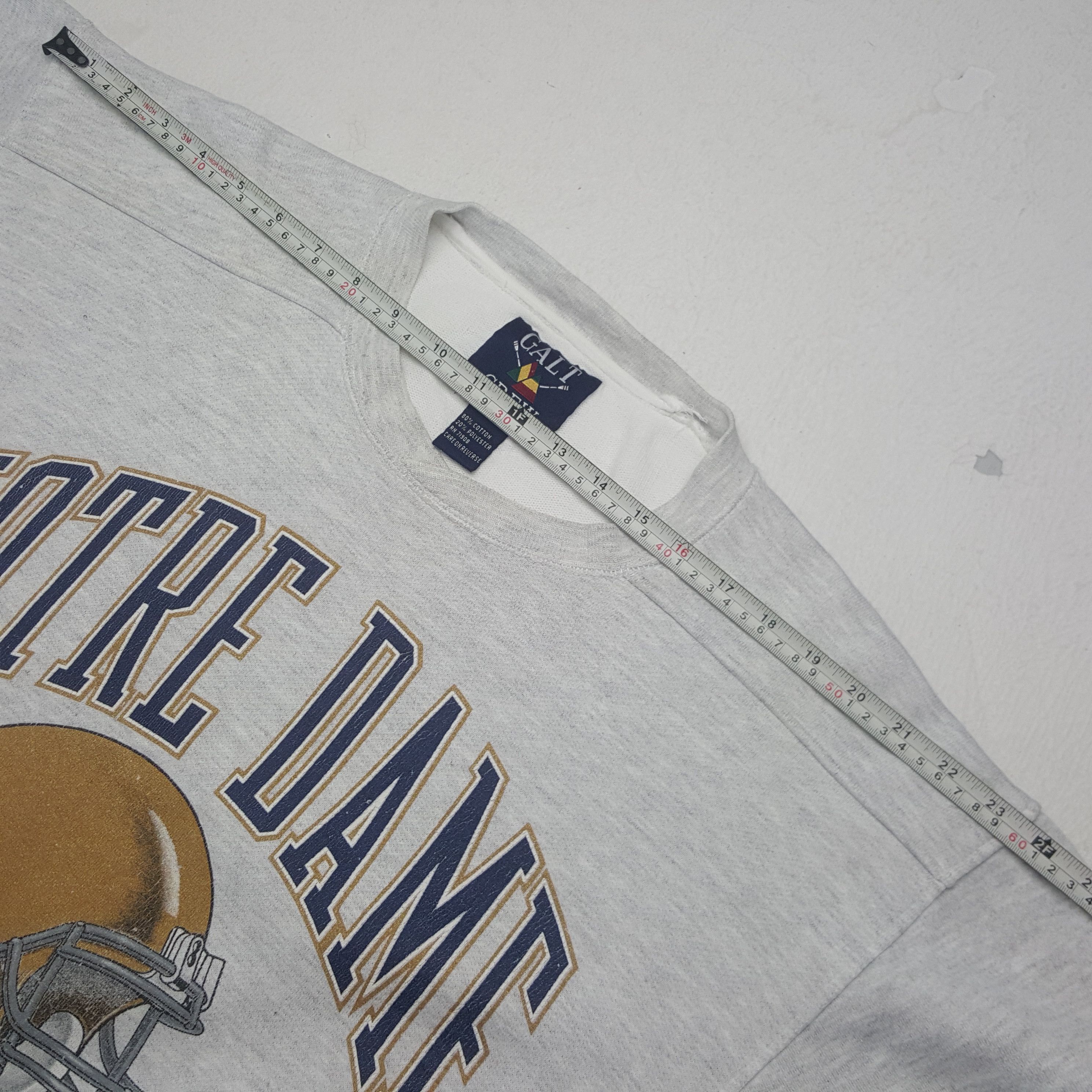 Galt Crew × NFL × Vintage Vintage Notre Dame Football American Team Sweatshirt Size US S / EU 44-46 / 1 - 5 Thumbnail