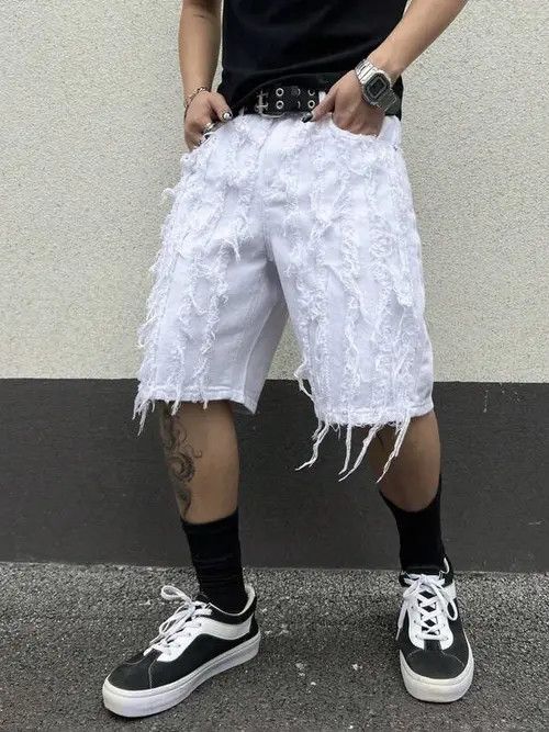 Japanese Brand × Vintage DRIP distressed EDGY Y2K shorts Size US 32 / EU 48 - 4 Thumbnail