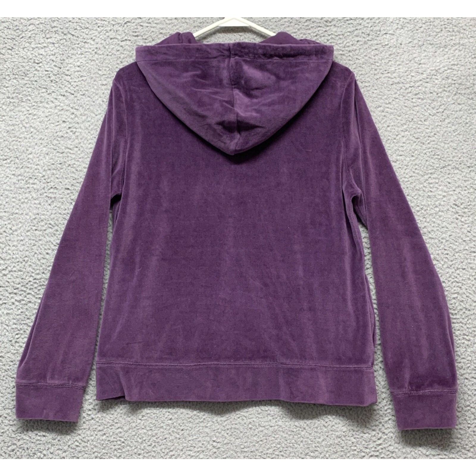 Vintage Danskin Now Jacket Womens Full Zip Hooded Plush Purple 2-Pockets Size Large Size S / US 4 / IT 40 - 6 Thumbnail