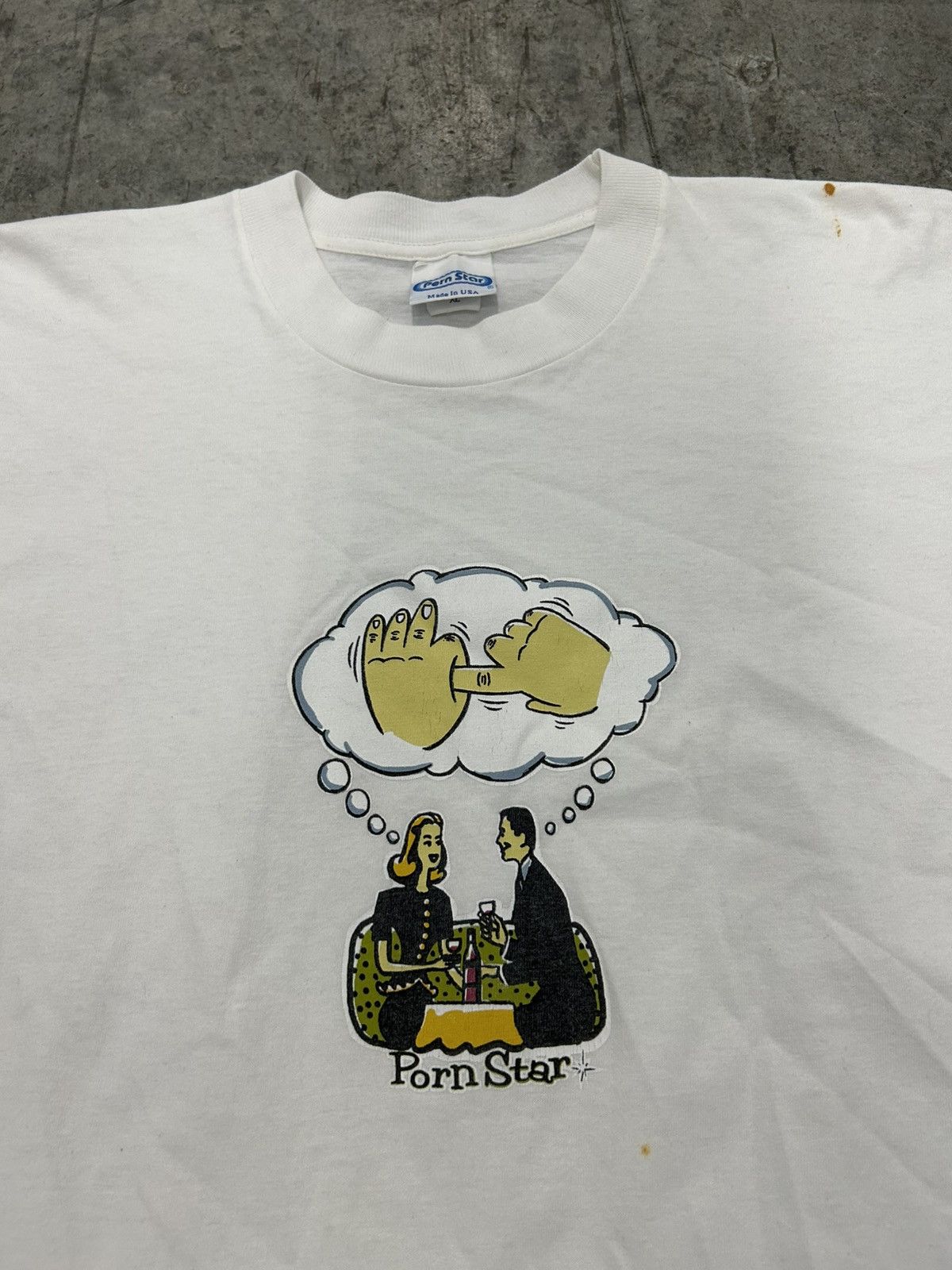 Vintage Vintage pornstar t shirt date fingering RARE Size US L / EU 52-54 / 3 - 2 Thumbnail