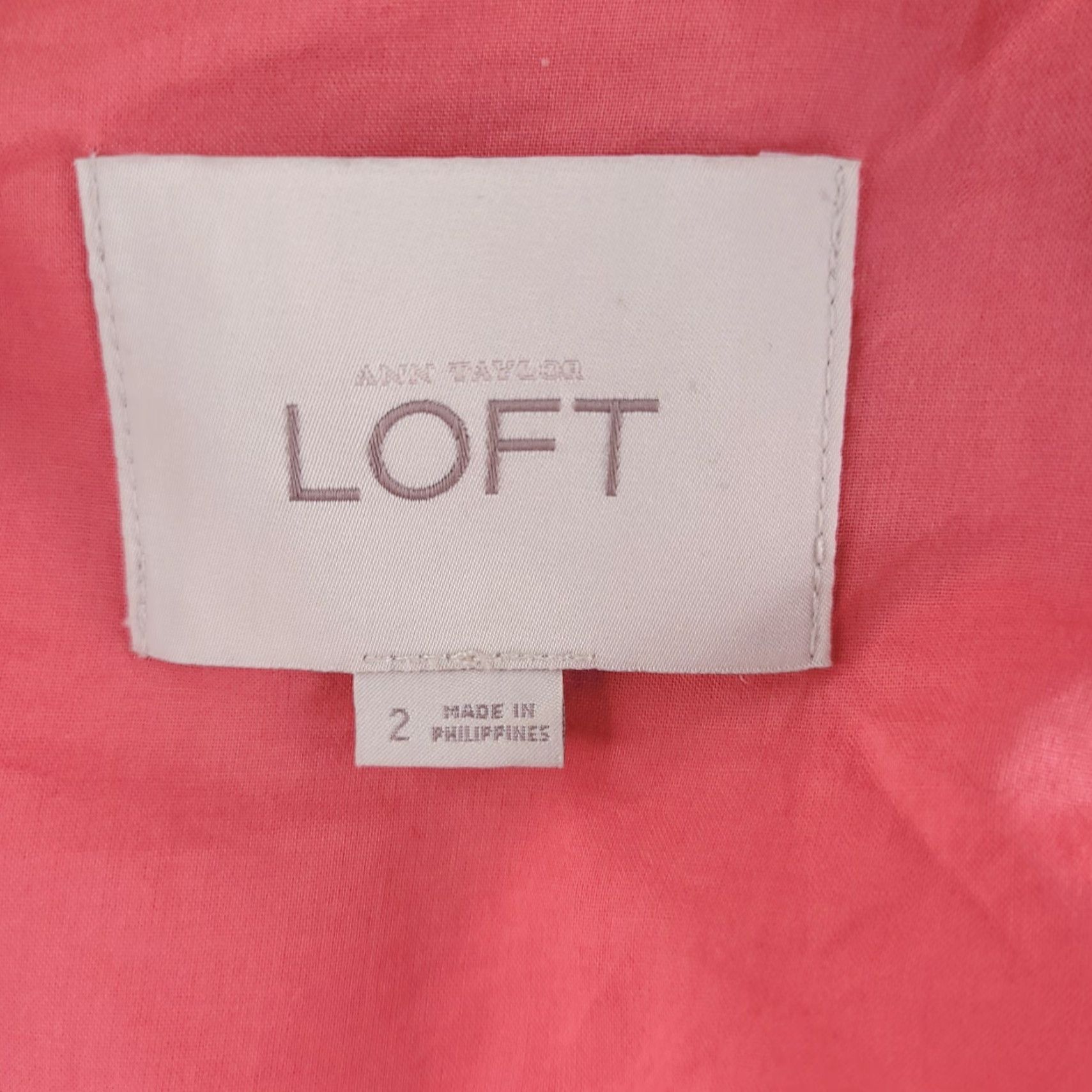 Ann Taylor Ann Taylor LOFT jacket Womens Size 2 Linen Blend Blazer Beige Stripe Pink Mango Bluff Beige Linen Blend Striped Jacket Women's Size 2 Size XS / US 0-2 / IT 36-38 - 3 Thumbnail