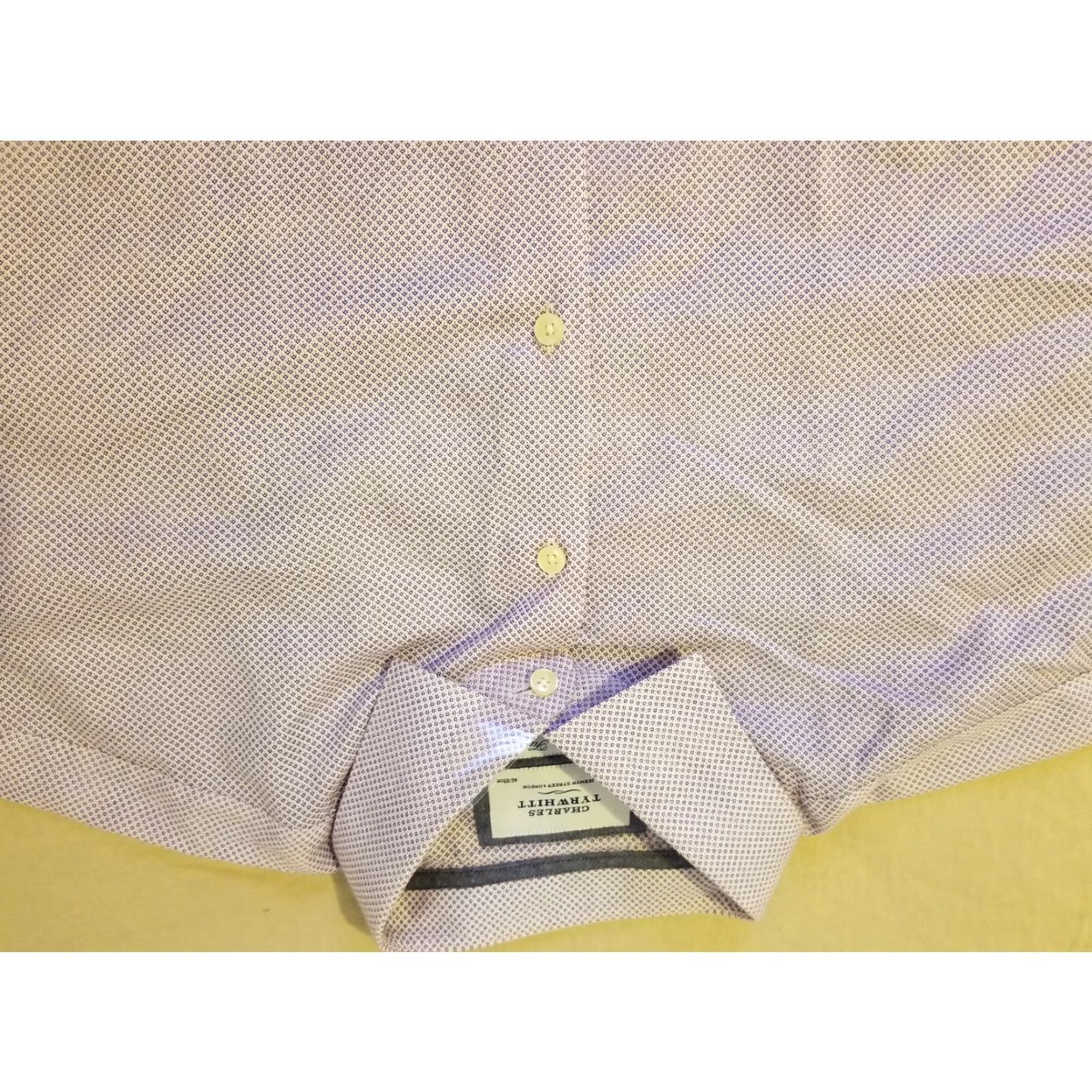 Charles Tyrwhitt Mens Charles Tyrwhitt Dress Shirt 18 35 Cotton Blue Button Shirt Mens Regular 18 35 Cotton Blue dress shirt Size 48R - 2 Thumbnail