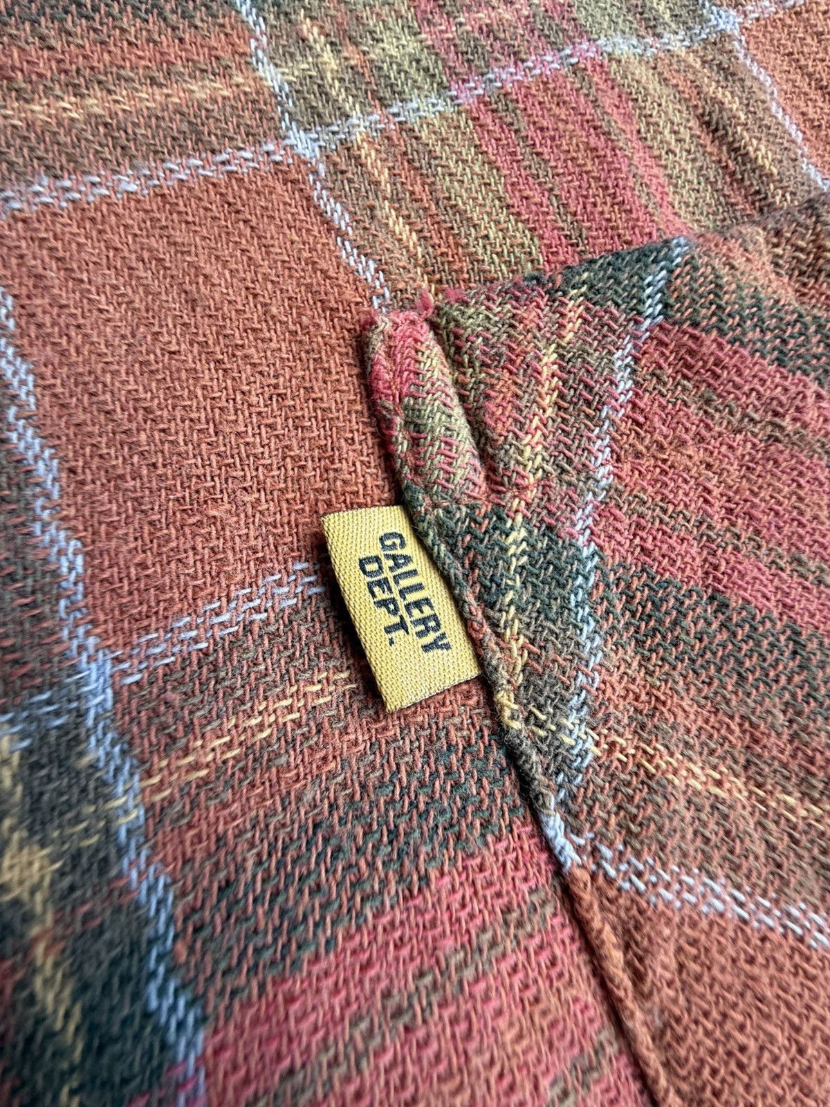 Gallery Dept. Gallery Dept Marley Distressed Checked Cotton-Flannel Shirt Size US M / EU 48-50 / 2 - 22 Thumbnail