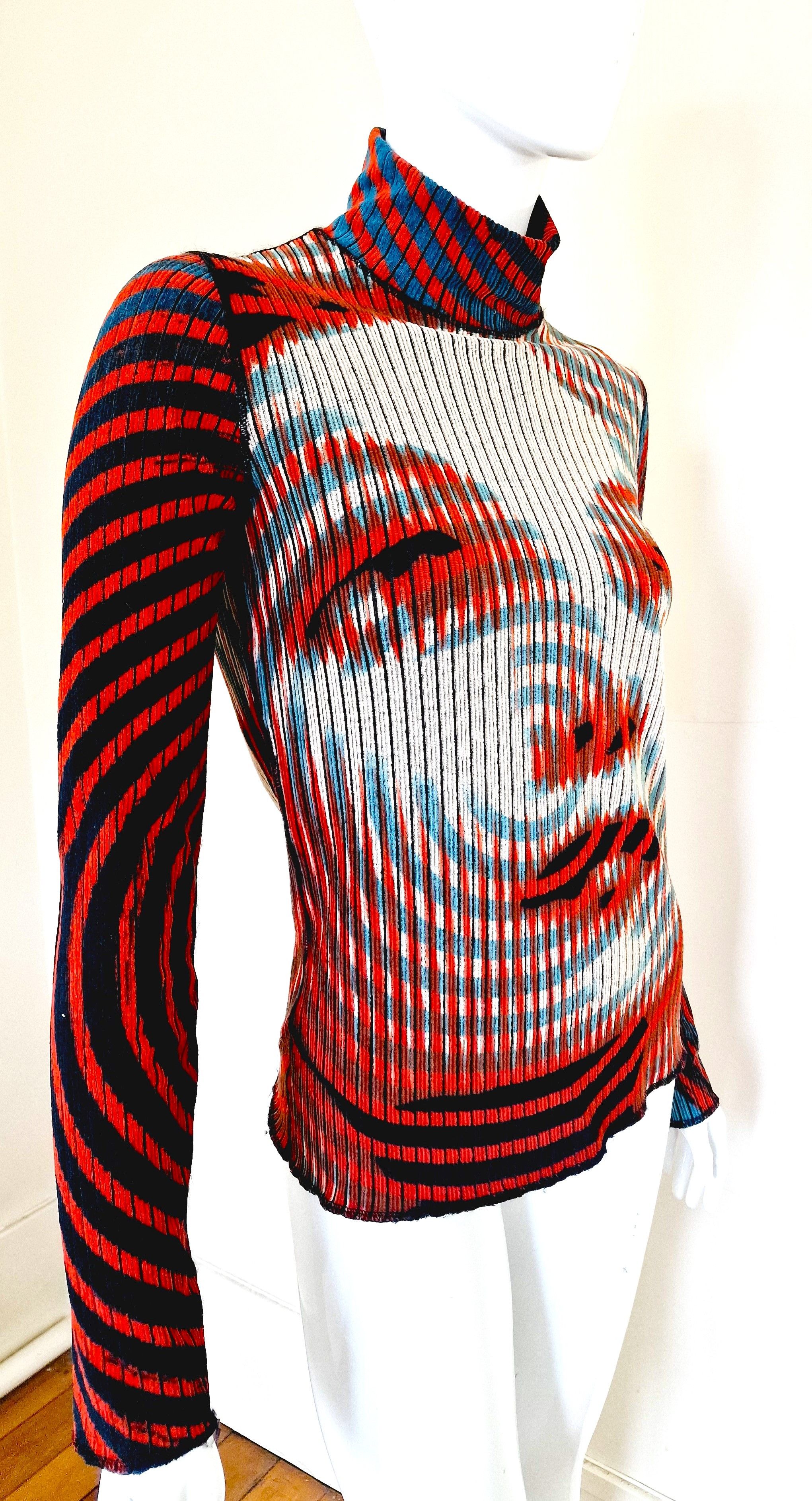 Jean Paul Gaultier Jean Paul Gaultier Greta Garbo Optical T-shirt Sweater Top Size US M / EU 48-50 / 2 - 6 Thumbnail