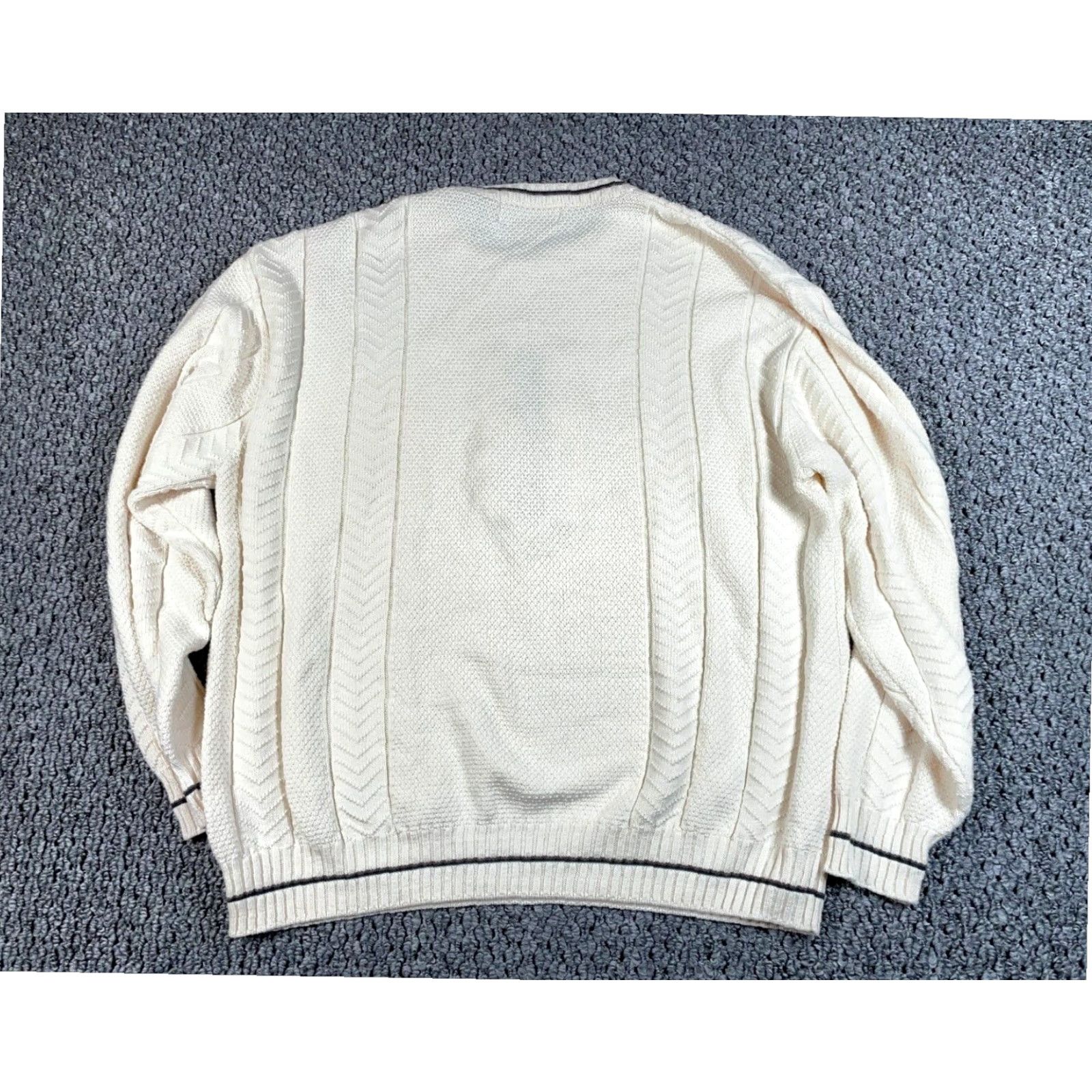 Vintage VINTAGE Shenandoah Embroidered Golf Sweater Adult XL Ivory Chunky Knit Cotton Size US XL / EU 56 / 4 - 2 Thumbnail