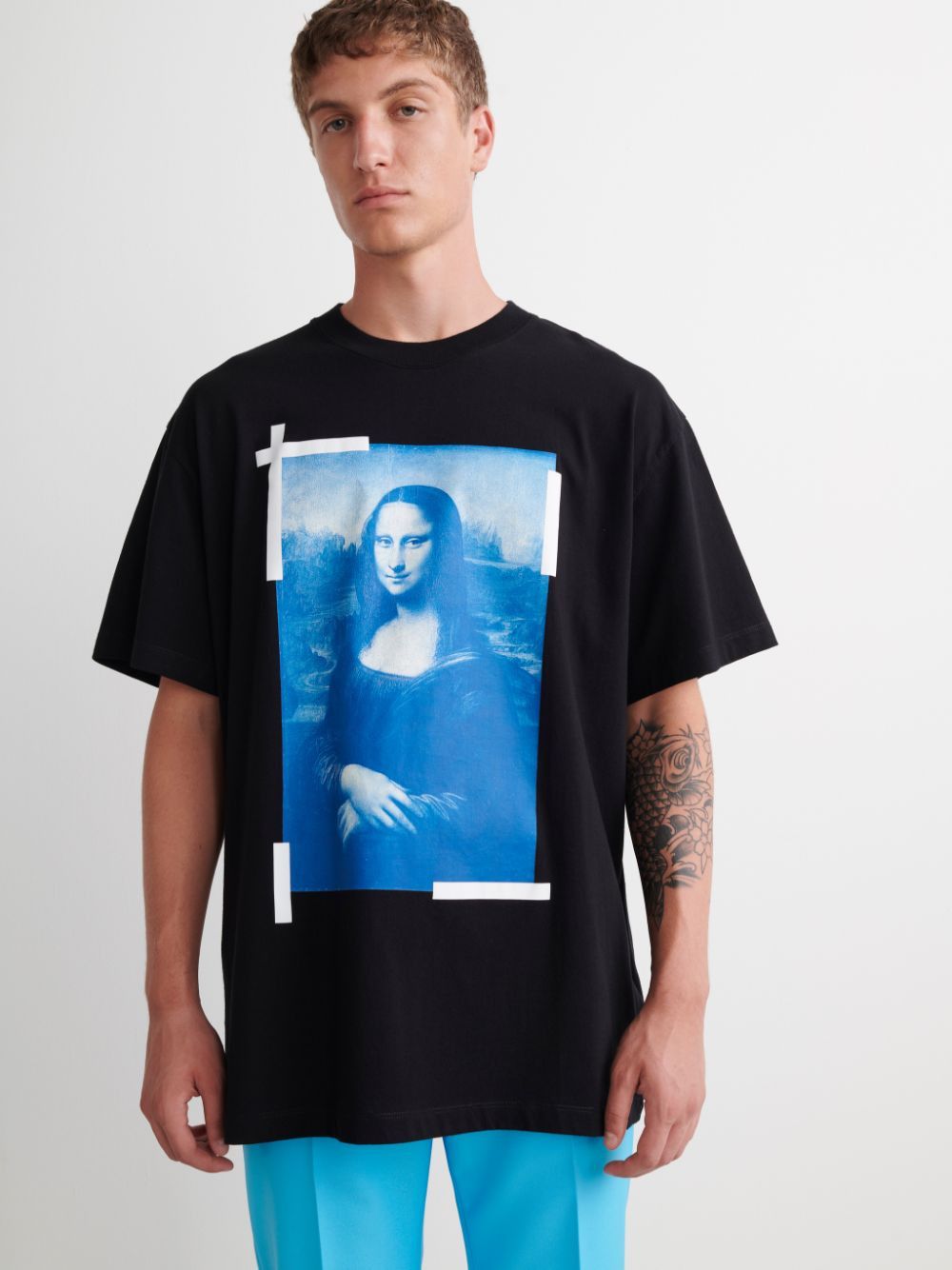 Off-White Black Mona Lisa Logo Oversized T-shirt Size US XS / EU 42 / 0 - 2 Thumbnail