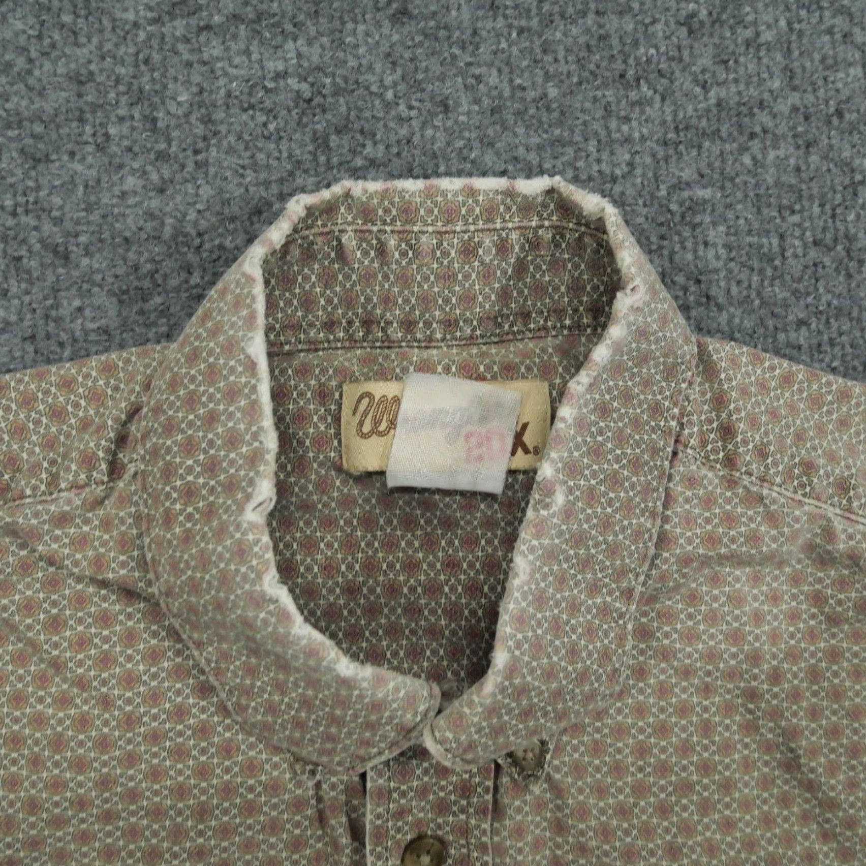 Wrangler VINTAGE Wrangler Shirt Mens 2XL Brown Button Up Geometric Western 90s Size US XXL / EU 58 / 5 - 5 Thumbnail