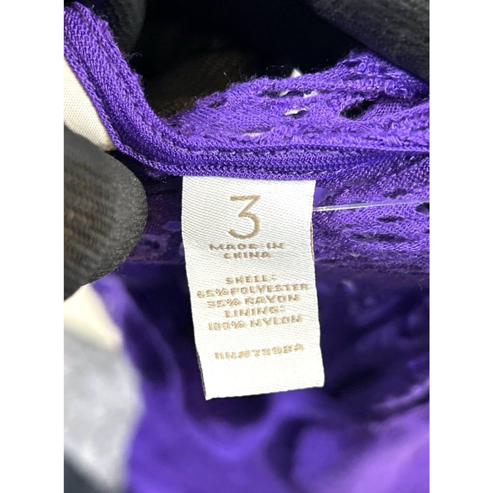 Vintage Chico's Shirt Womens 3 Medium Purple Open Knit Top New Size XS / US 0-2 / IT 36-38 - 4 Thumbnail