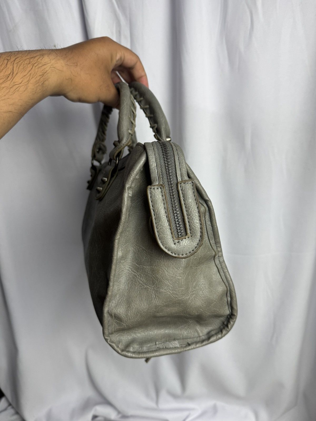 Vintage Leather Bags City Grey Size ONE SIZE - 5 Thumbnail
