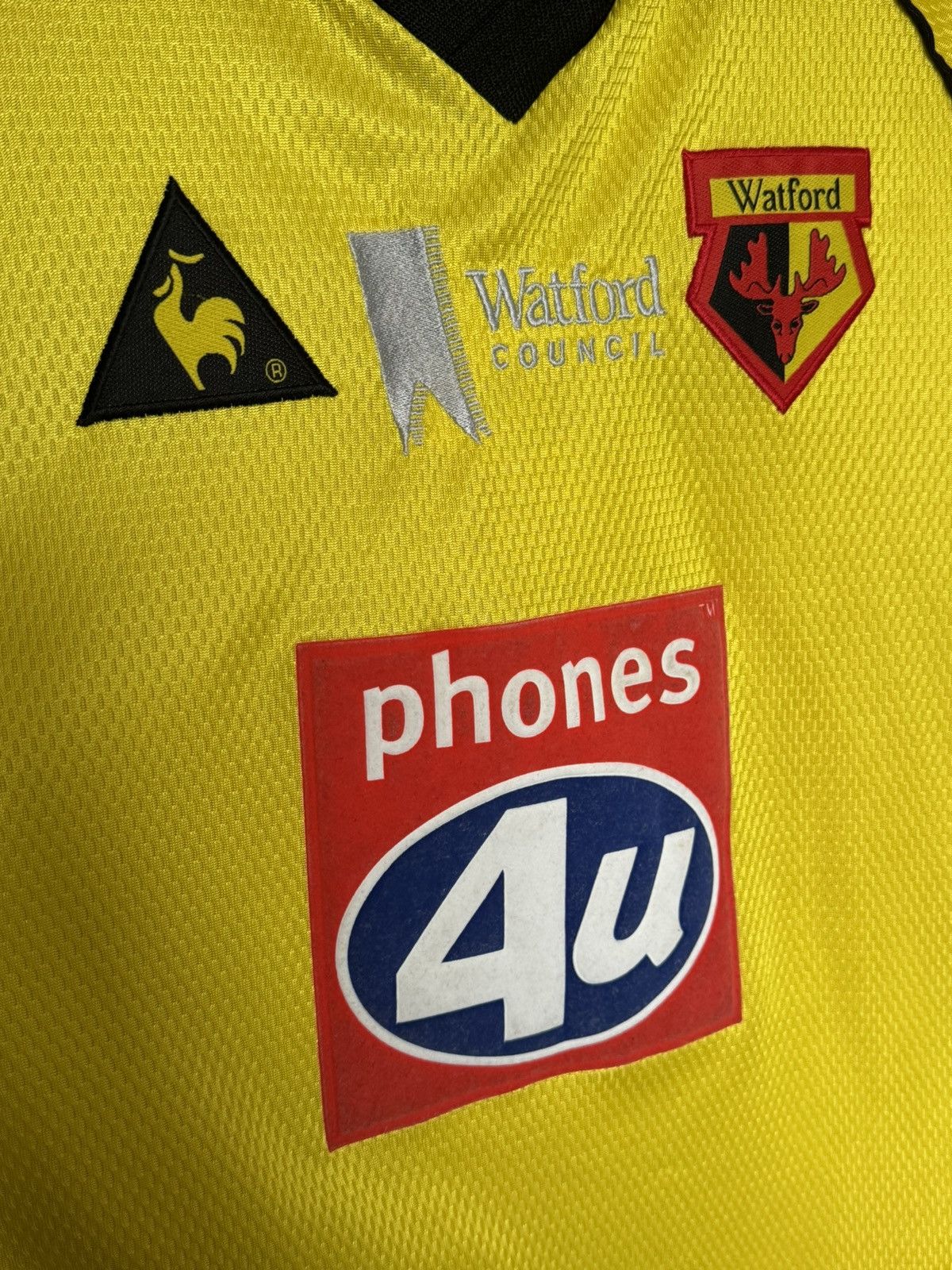 Le Coq Sportif KIDS Watford 99/01 Home Football Jersey Size US S / EU 44-46 / 1 - 3 Thumbnail