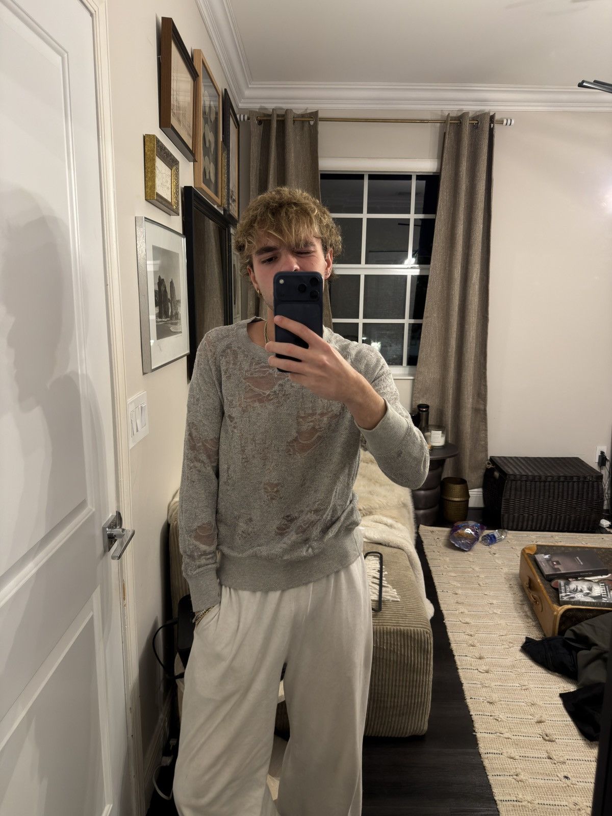 Iro Iro Ripped Sweatshirt Size M / US 6-8 / IT 42-44 - 2 Thumbnail