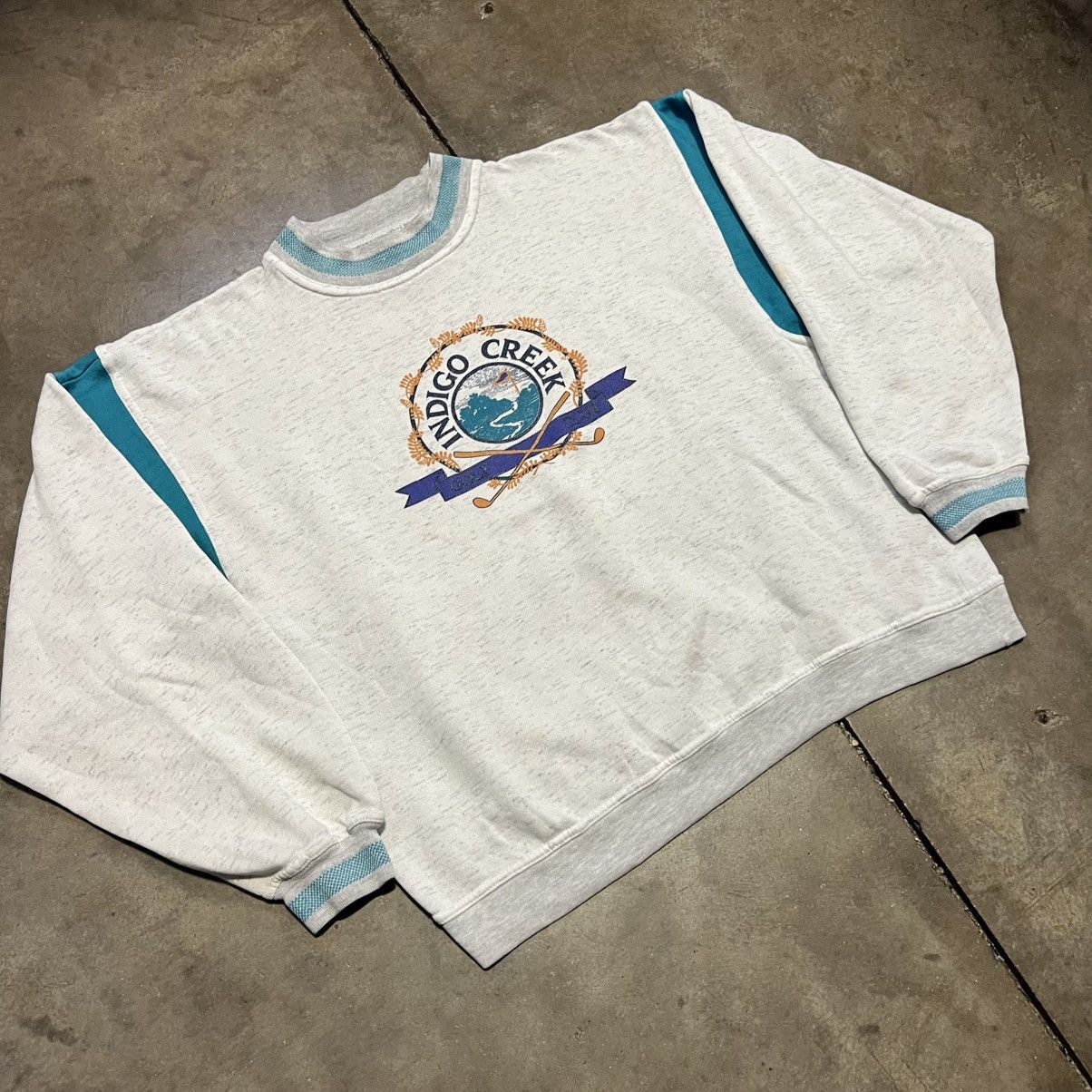Vintage Vintage 90s Indigo Creek Golf Country Club Sweatshirt Size US M / EU 48-50 / 2 - 5 Thumbnail