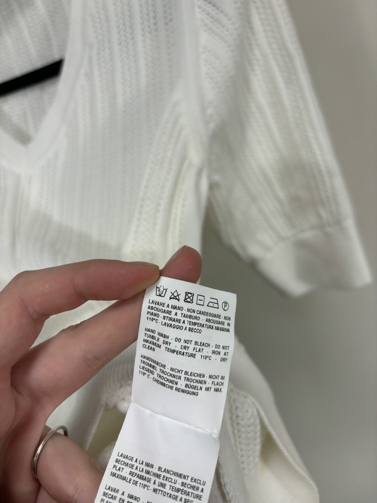 Gran Sasso Gran Sasso 1952 White Knitted V-Neck Short Sleeve Sweater Size L / US 10 / IT 46 - 12 Thumbnail