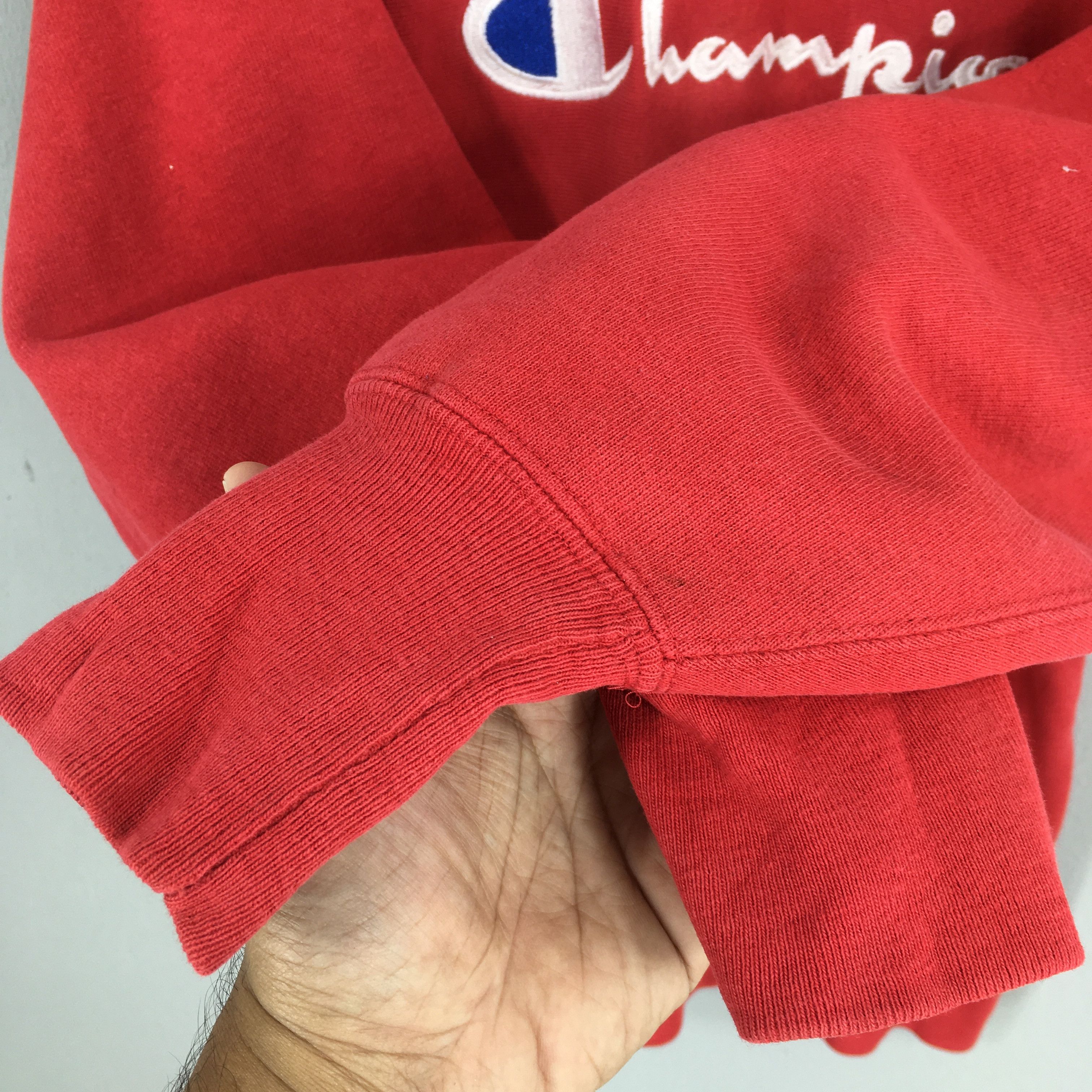 Champion × Vintage Vintage 1990s Champion Reverse Weave Red Sweatshirt Medium Size US M / EU 48-50 / 2 - 5 Thumbnail