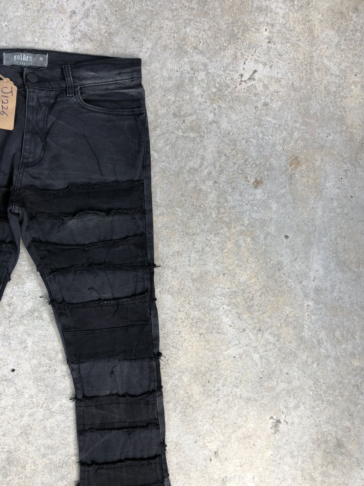 Japanese Brand Golden Flared Jeans Boro Patchwork Distressed Size US 34 / EU 50 - 5 Thumbnail