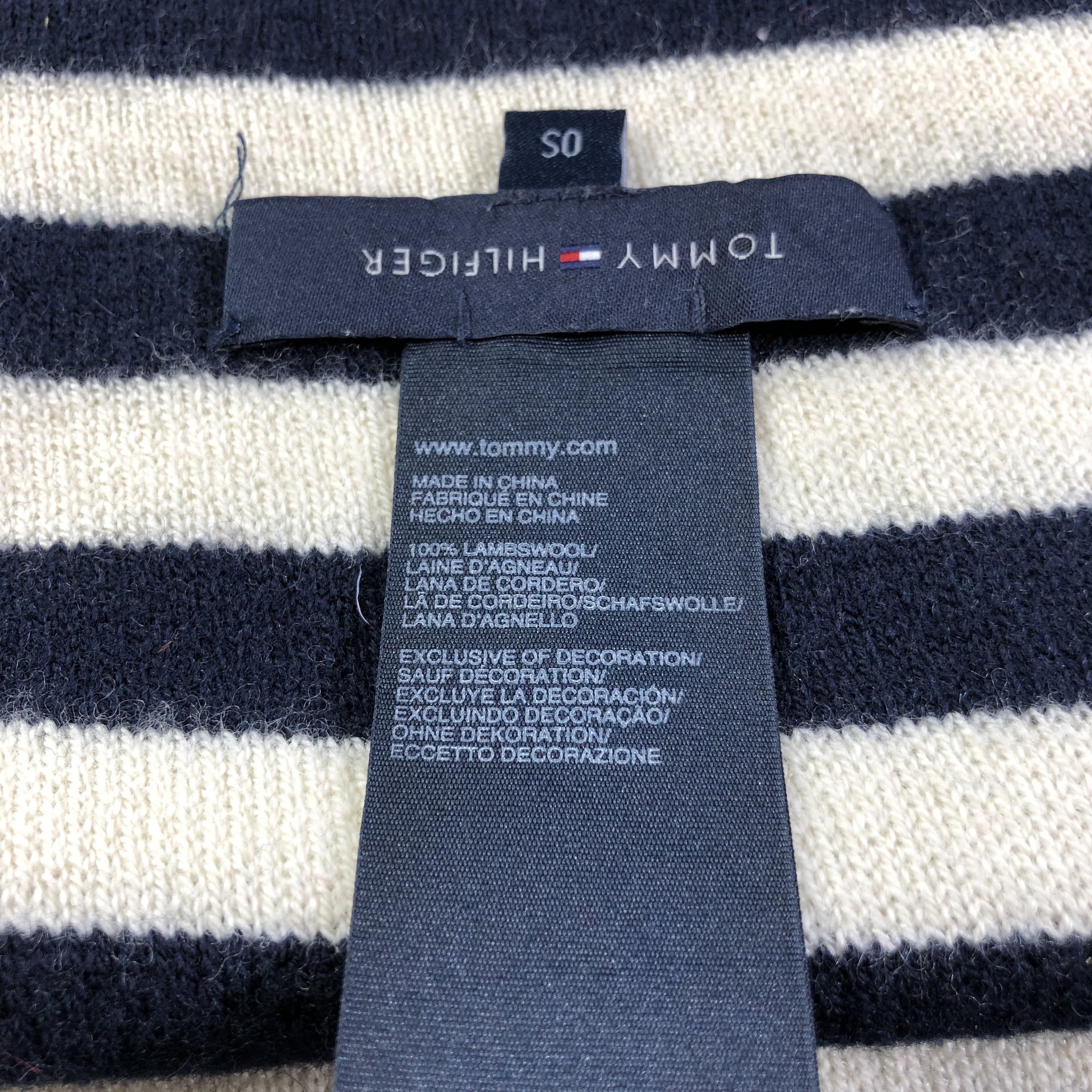 Tommy Hilfiger Tommy Hilfiger Striped Wool Scarf Muffler V1269 Size ONE SIZE - 6 Thumbnail