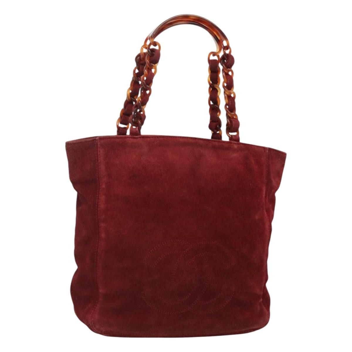 Chanel Chanel Vintage Resin Chain Tote Suede Size ONE SIZE - 1 Thumbnail