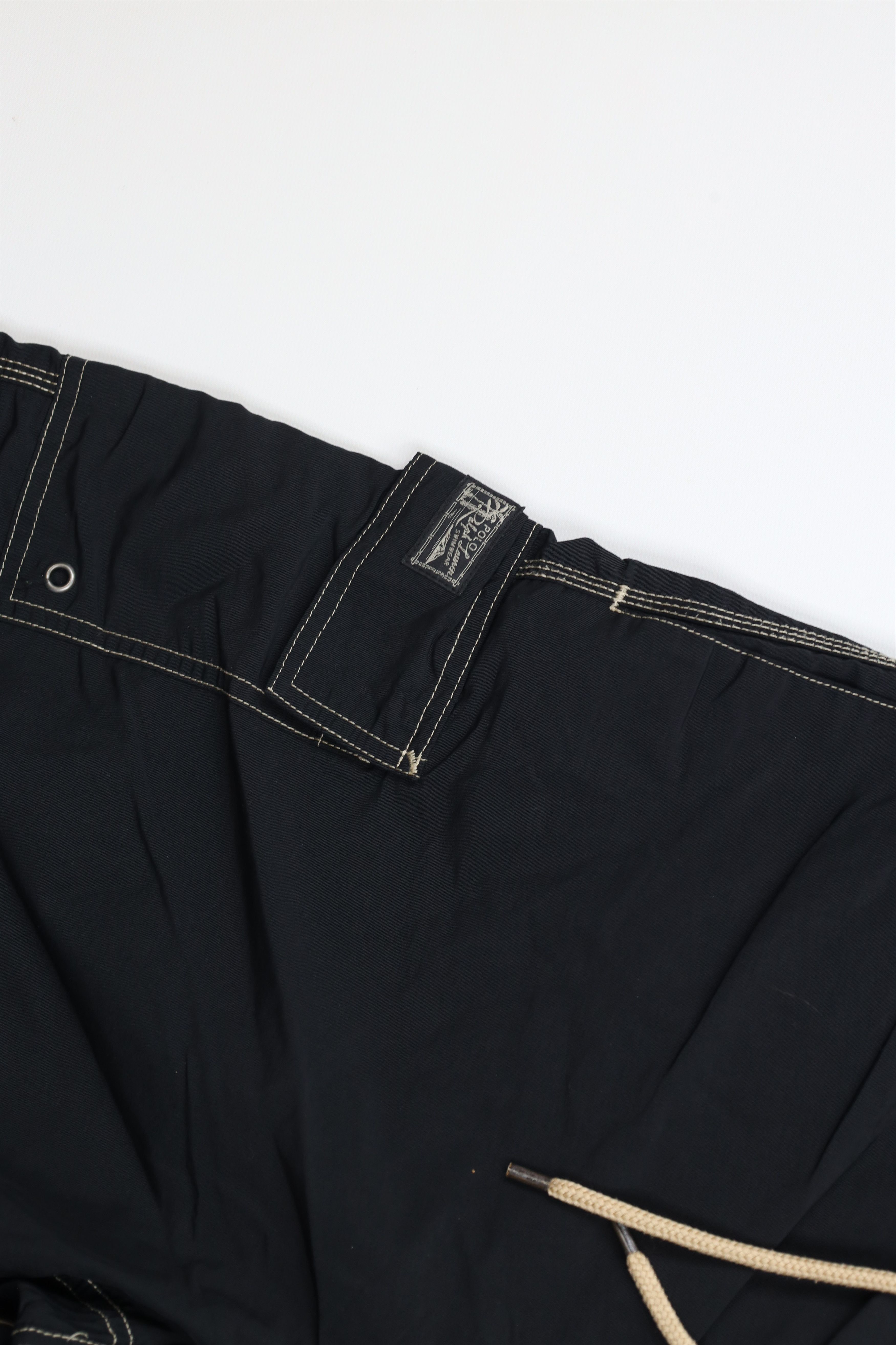 Ralph Lauren × Vintage Vintage Ralph Lauren Spell Out Lined Short Swim Trunks Black Size US 34 / EU 50 - 5 Thumbnail