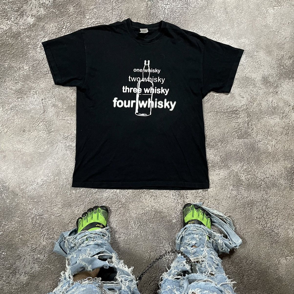 Vintage Vintage 90s One Whisky Two Whiskey Graphic Tee Grunge Slim L Size US L / EU 52-54 / 3 - 1 Thumbnail