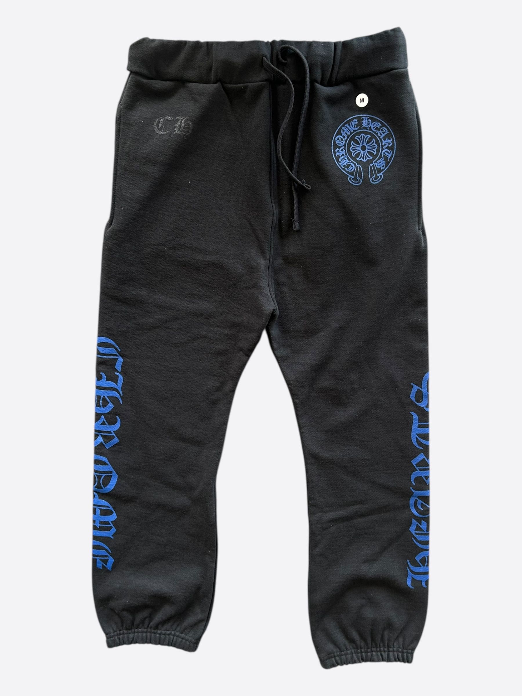 Chrome Hearts Chrome Hearts Black & Blue Logo Sweatpants Size US 32 / EU 48 - 1 Thumbnail