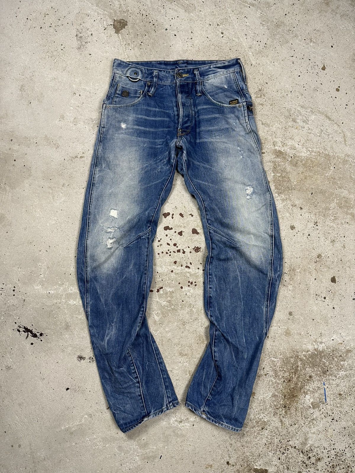 G-Star Vintage Y2K G Star Raw Tapered Denim Pants Jeans Zippers Size US 30 / EU 46 - 1 Thumbnail