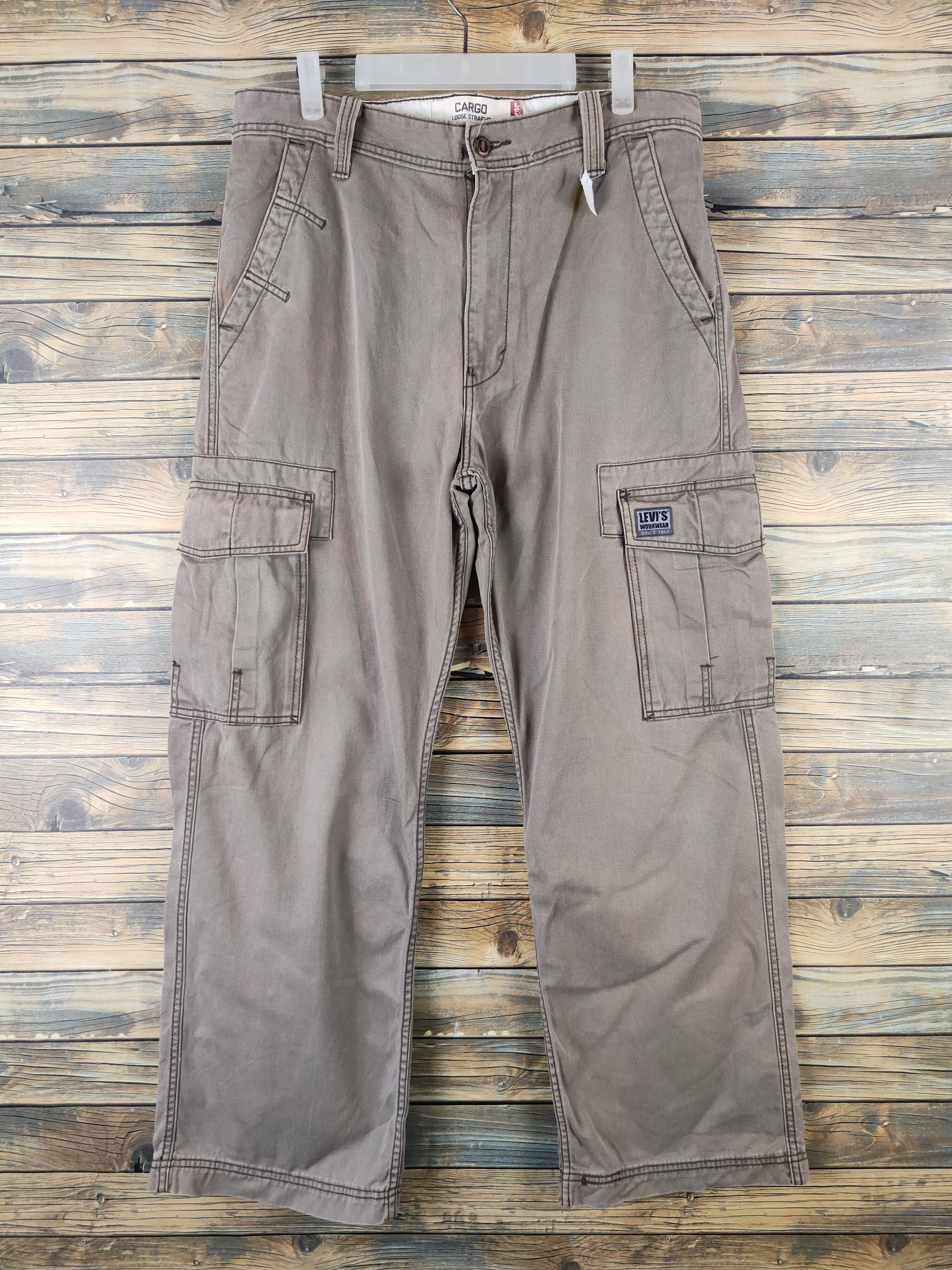 Levi's DL Levi's Brown Faded Multipocket Tactical Cargo Pants #1325 Size US 34 / EU 50 - 1 Thumbnail