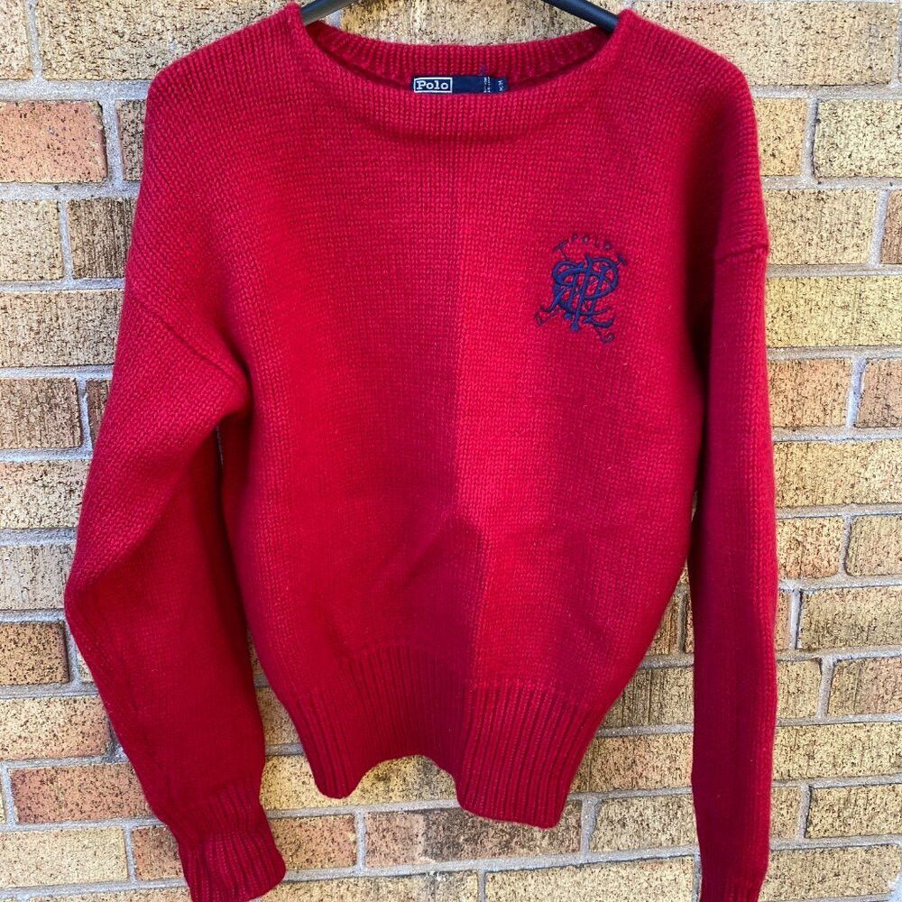 Polo Ralph Lauren Vintage Polo Ralph Lauren Scribble RLPC Mens Sz M Wool Swea Size US M / EU 48-50 / 2 - 7 Thumbnail