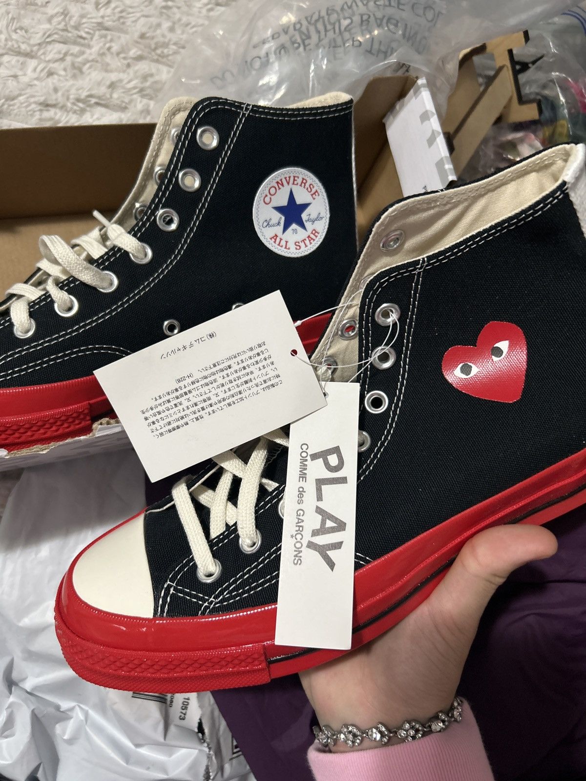 Comme des Garcons × Comme des Garcons PLAY CDG Play Chuck Taylor Size US 9 / EU 42 - 3 Thumbnail