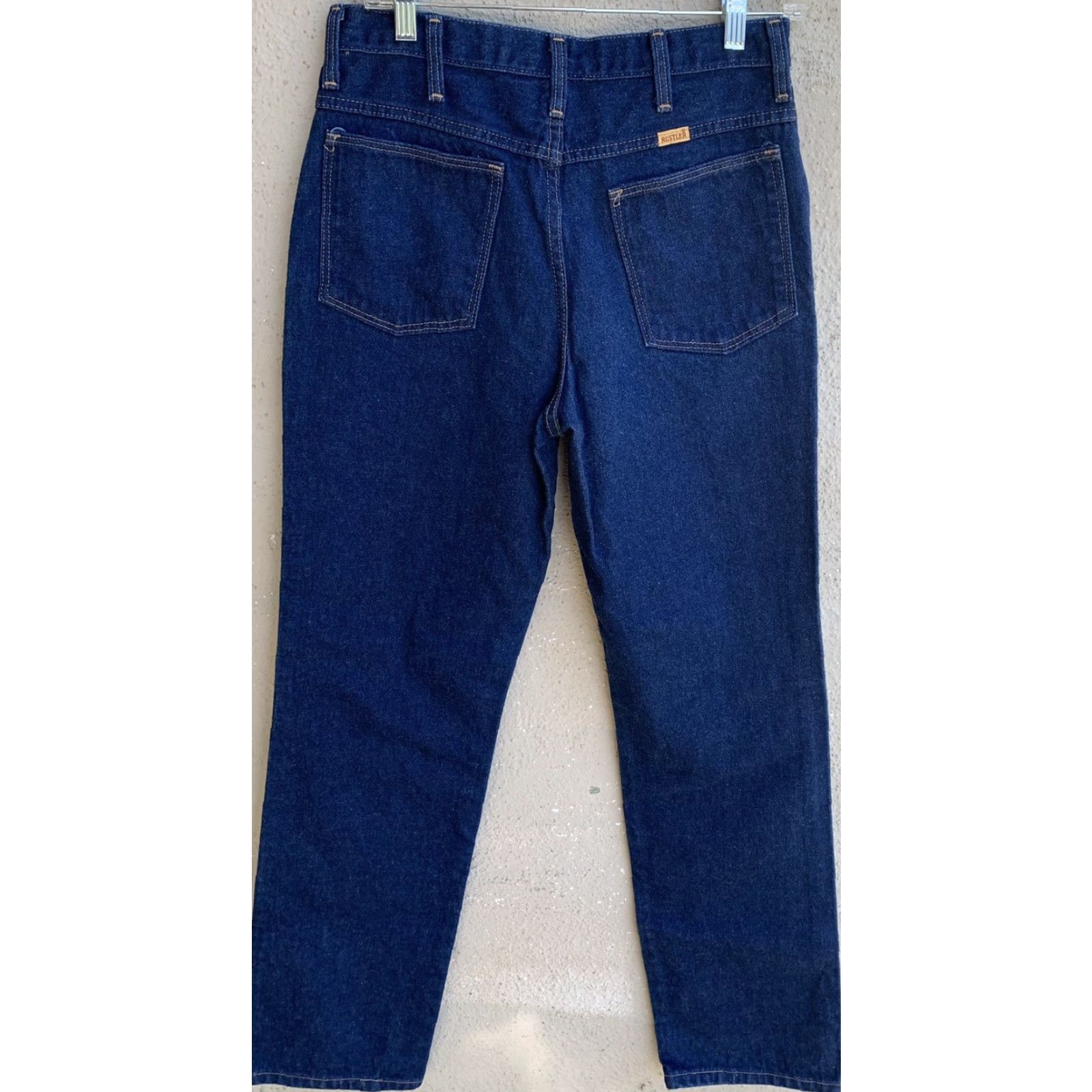 Vintage VINTAGE Rustler Jeans Made In USA TALON Zipper 87621 Sz 32 32 (30” Waist) Denim Blue 1970s Mens Rockabilly Tailored Regular Inseam 32 Size US 30 / EU 46 - 5 Thumbnail