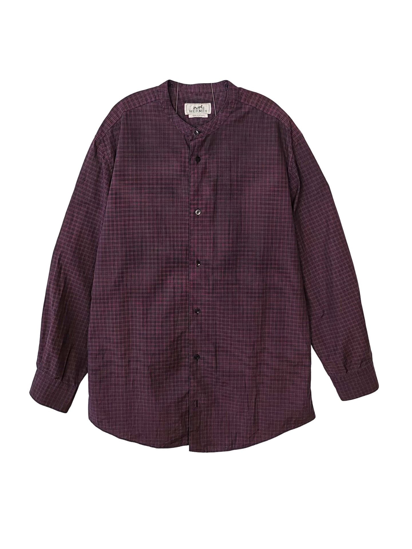 Hermes Hermes Plaid Button Up Shirt Size XL Size US XL / EU 56 / 4 - 1 Thumbnail