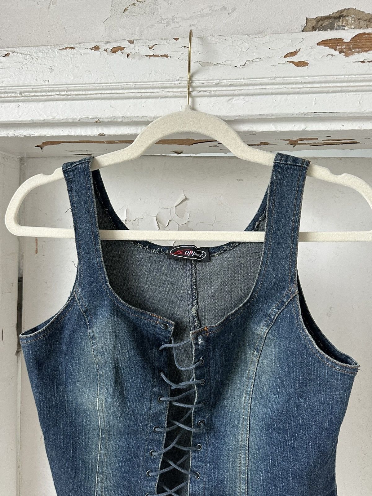 If Six Was Nine Vintage Denim Tank Top Size M / US 6-8 / IT 42-44 - 2 Thumbnail