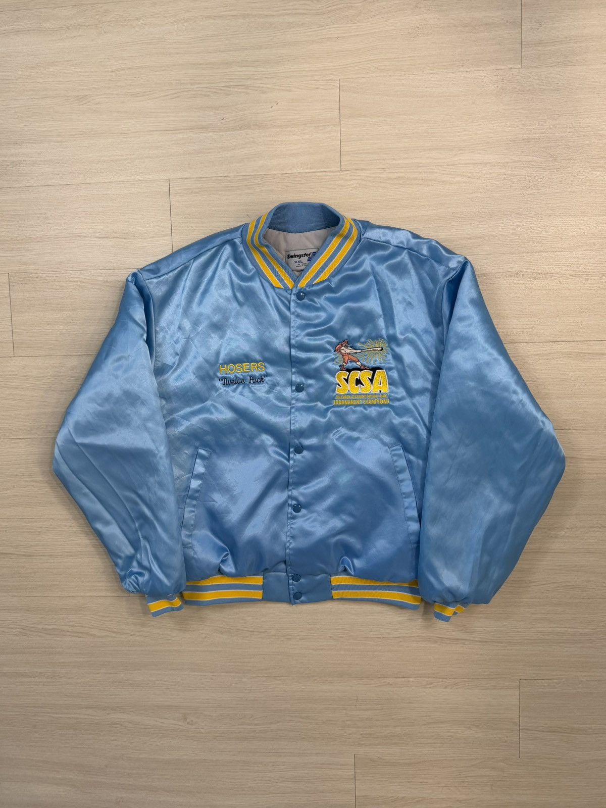 Swingster 80’s Swingster Satin SCSA Champions Bomber Jacket Size US XXL / EU 58 / 5 - 1 Thumbnail
