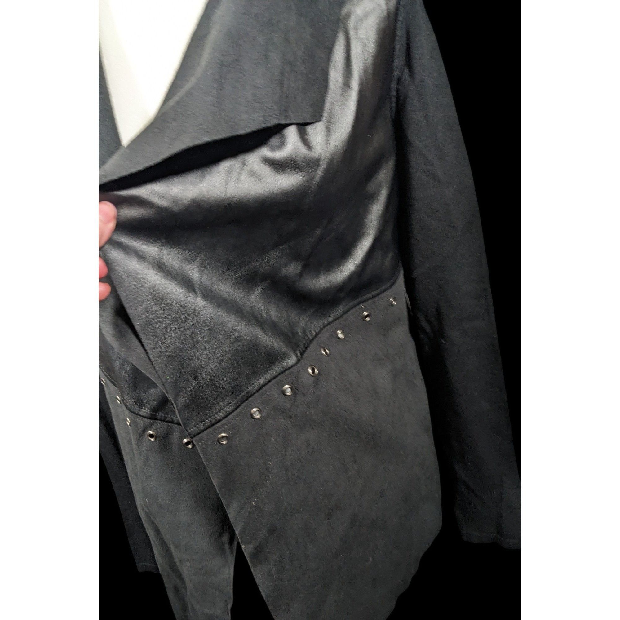 Other Cliche Gothic Faux Suede Grommet Accent Cardigan Size S / US 4 / IT 40 - 4 Thumbnail
