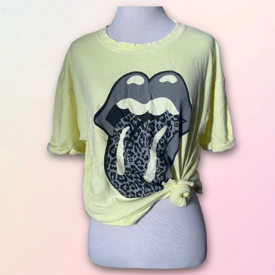 Other The Rolling Stones, Neon, Oversized Boxy Tee, w/ Leopard Size S / US 4 / IT 40 - 1 Thumbnail