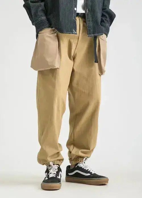 High Sport 20AW Indigo Union Japan Khaki Outdoor Pockets Worker Pants Size US 33 - 1 Thumbnail