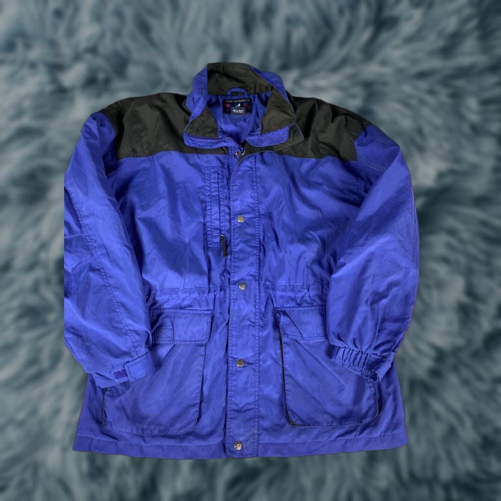 Port Authority VINTAGE Port Authority Windbreaker Jacket Mens Blue Black Sz L Size US L / EU 52-54 / 3 - 1 Thumbnail
