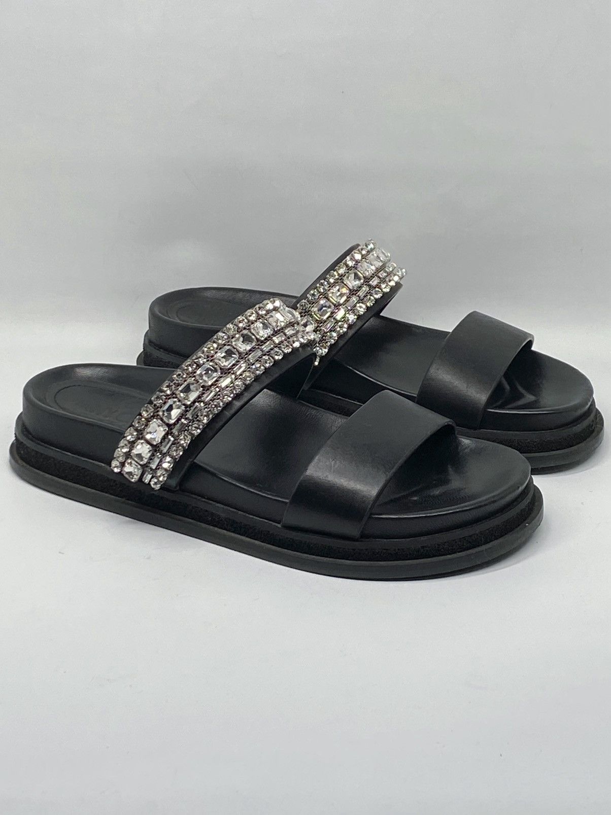 Jimmy Choo Jimmy Choo Jadi Crystal-Embellished Leather Slides size 36.5 Size US 6.5 / IT 36.5 - 6 Thumbnail