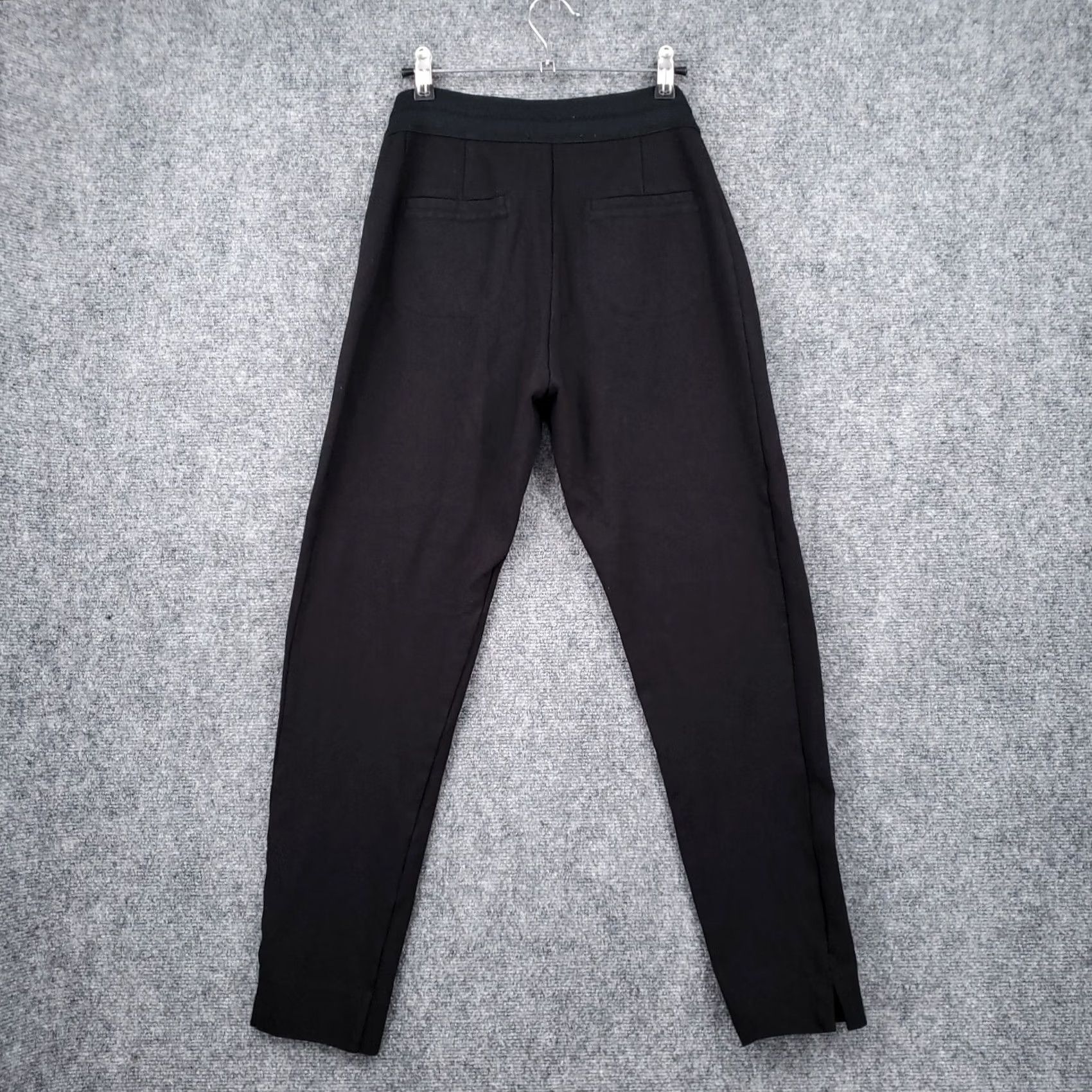 Vintage Betabrand Pants Women Medium Long Black Yoga Ankle Stretch Elastic Waist Pull On Size 32" / US 10 / IT 46 - 2 Thumbnail