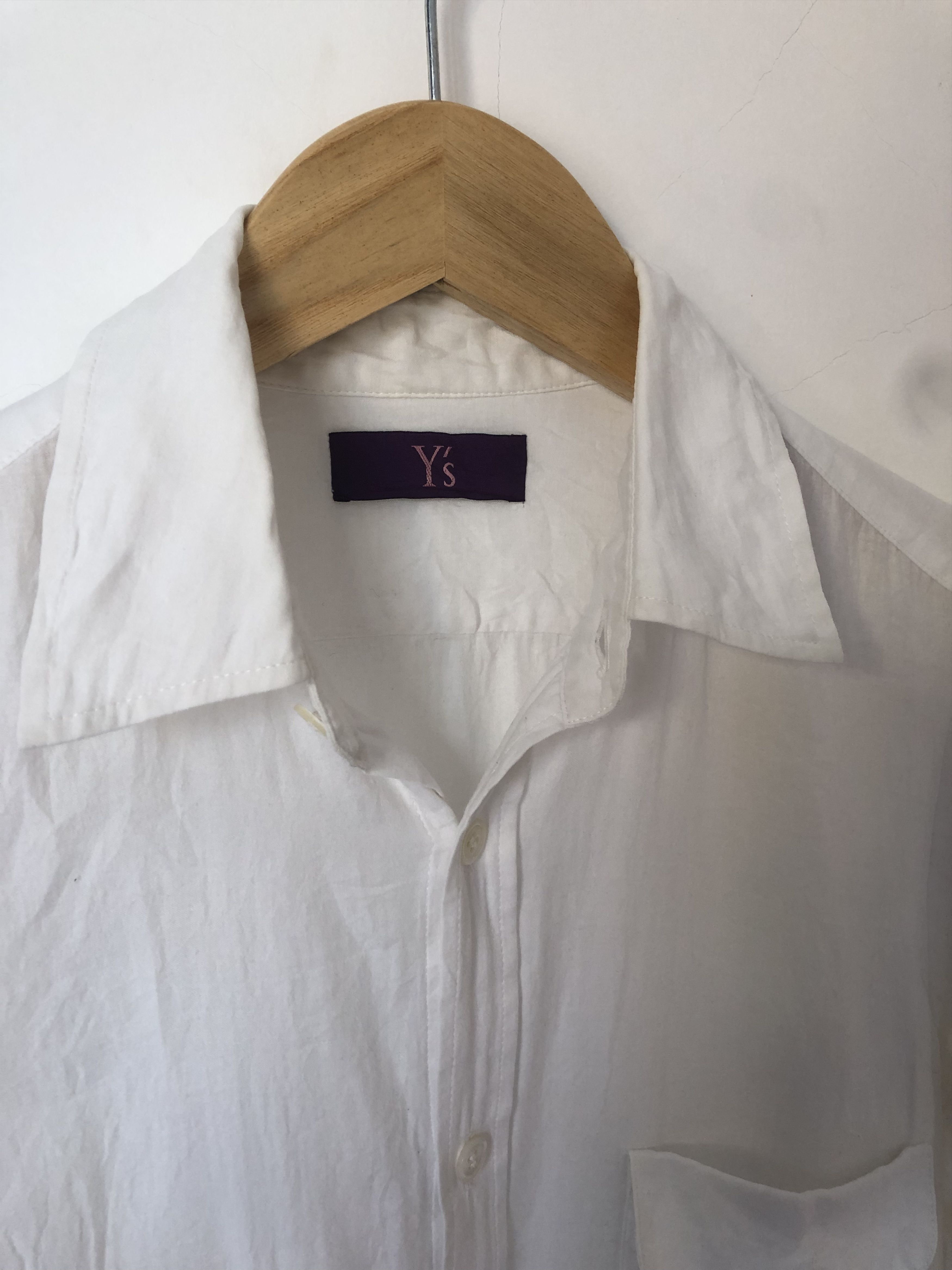 Y's linen-liked white shirt Size S / US 4 / IT 40 - 2 Thumbnail