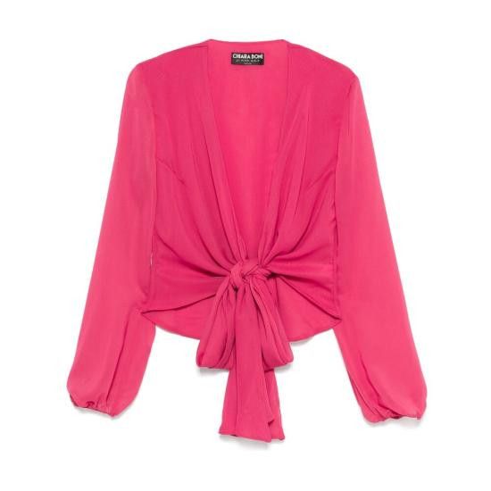 Chiara Boni CHIARA BONI Women Blouses TAKAO CHIFFON 497 PINK Size XL / US 12-14 / IT 48-50 - 1 Thumbnail