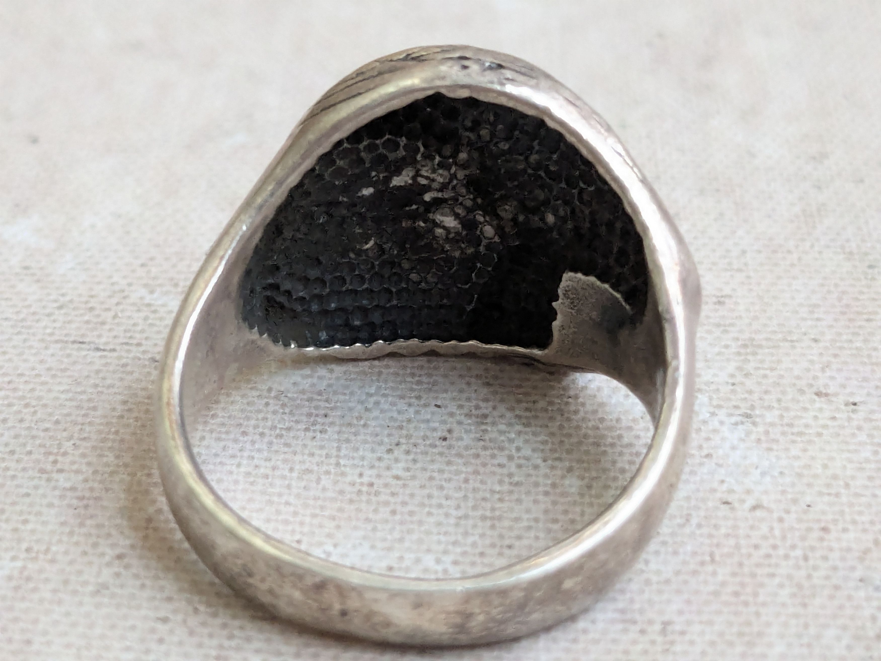 Sterling Silver LAZ Sterling Silver Ring Crushed Turquoise Eagle 8.75 Size ONE SIZE - 6 Thumbnail