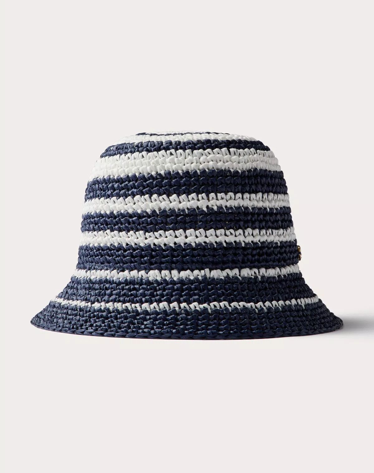 Valentino oc11z0725 Size:Medium/Bucket Hat In Raffia in Blue/white Size ONE SIZE - 1 Thumbnail